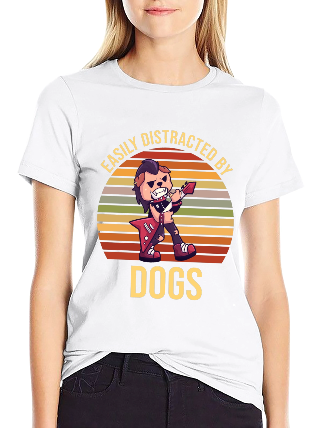 Easily Distracted by Dogs Graphic T-Shirt