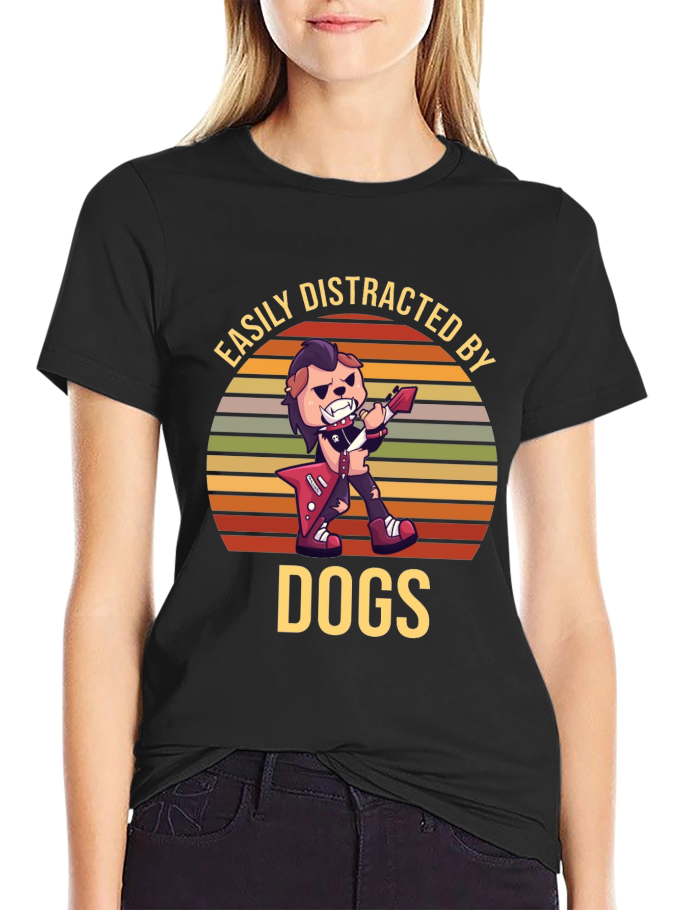 Easily Distracted by Dogs Graphic T-Shirt