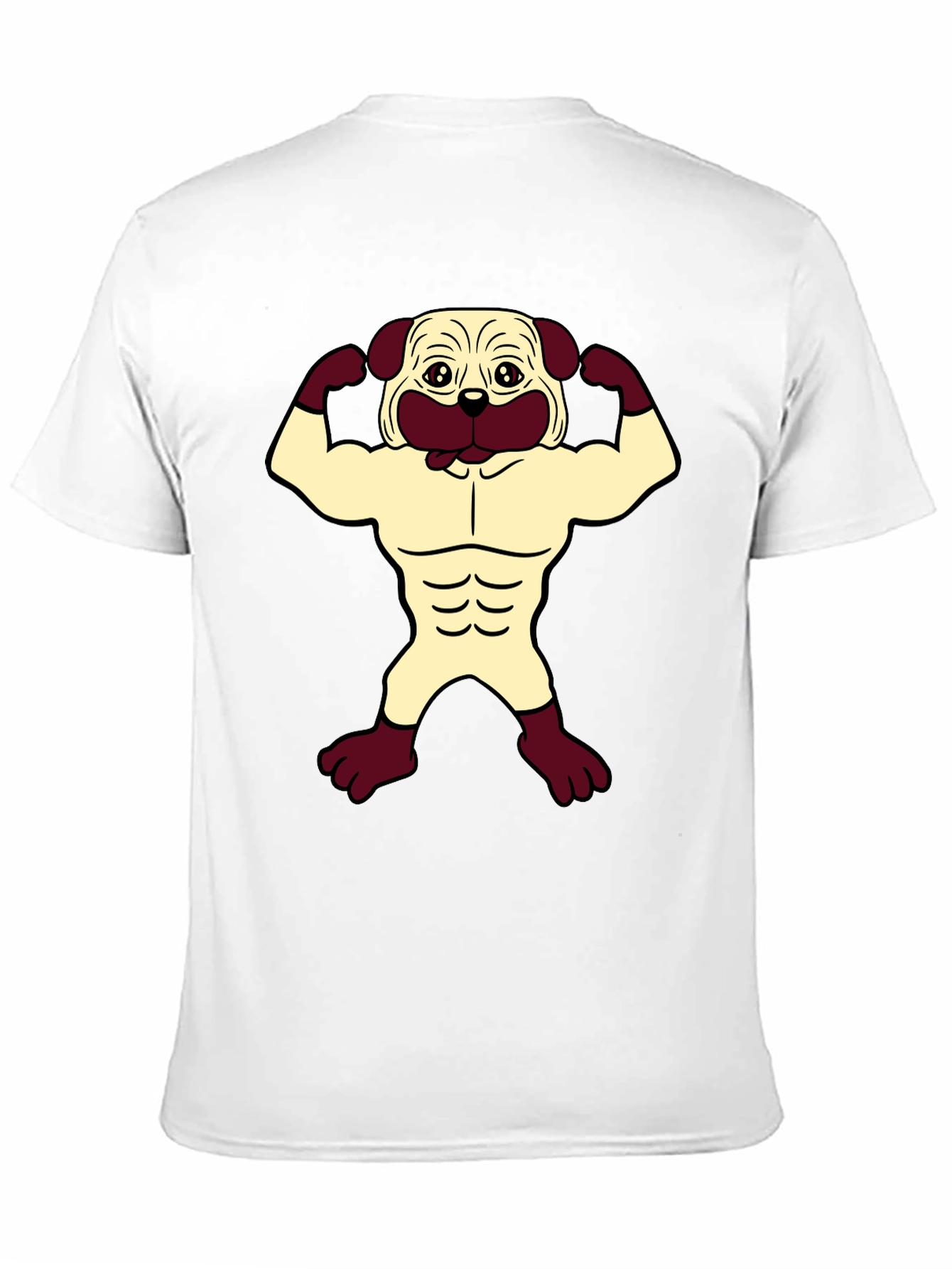 Pug Muscle T-Shirt - Black Graphic Tee
