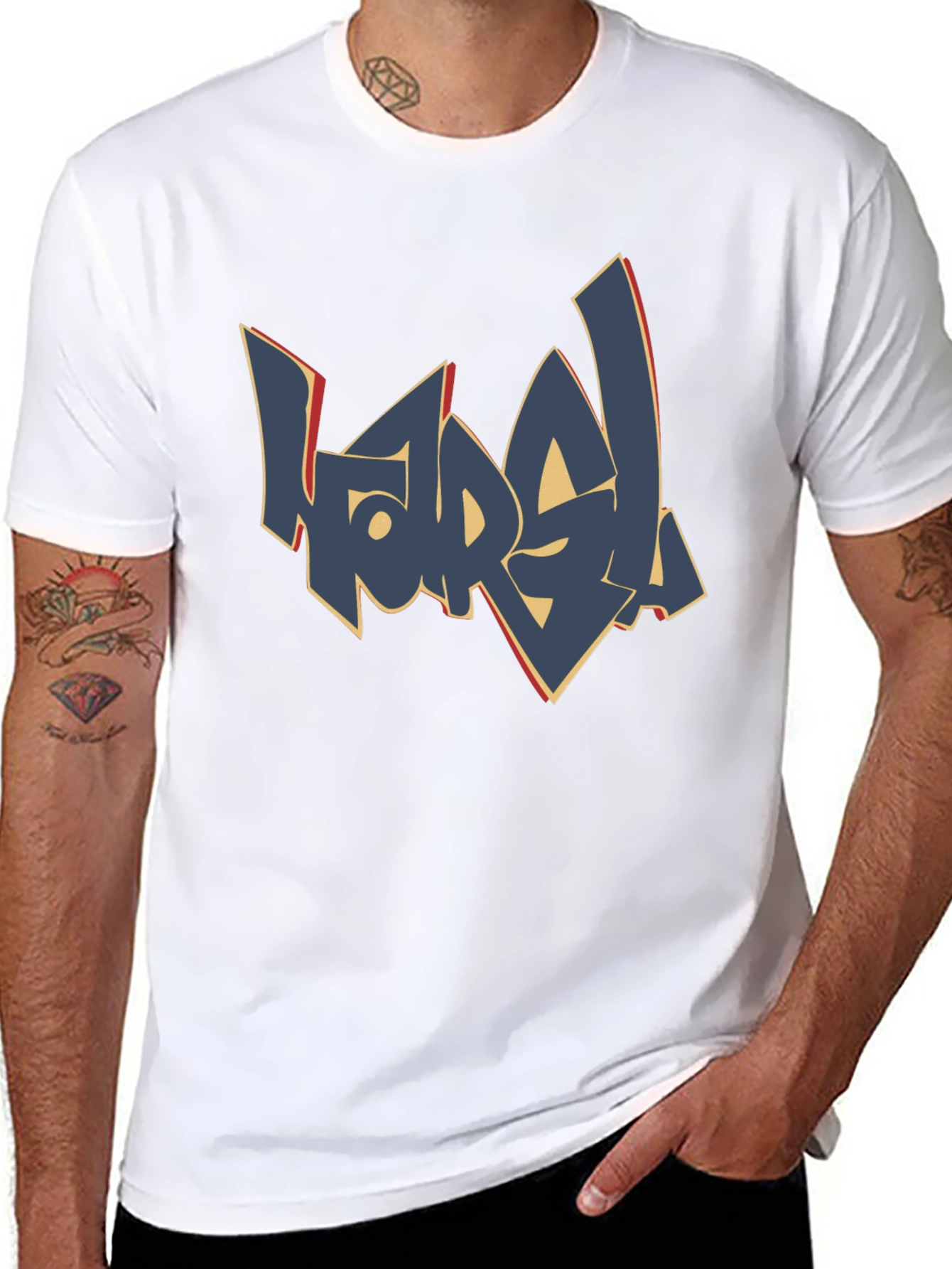 Urban Graffiti Style Graphic Print Mens T-Shirt