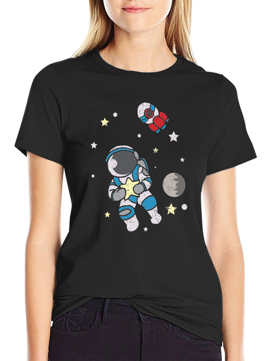 Astronaut in Space Graphic Tee - Black