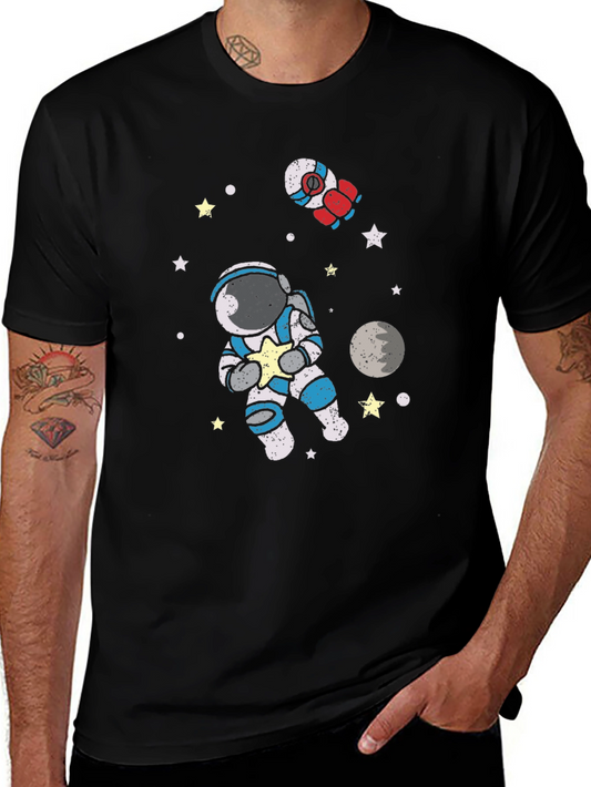 Astronaut in Space Graphic Tee - Black
