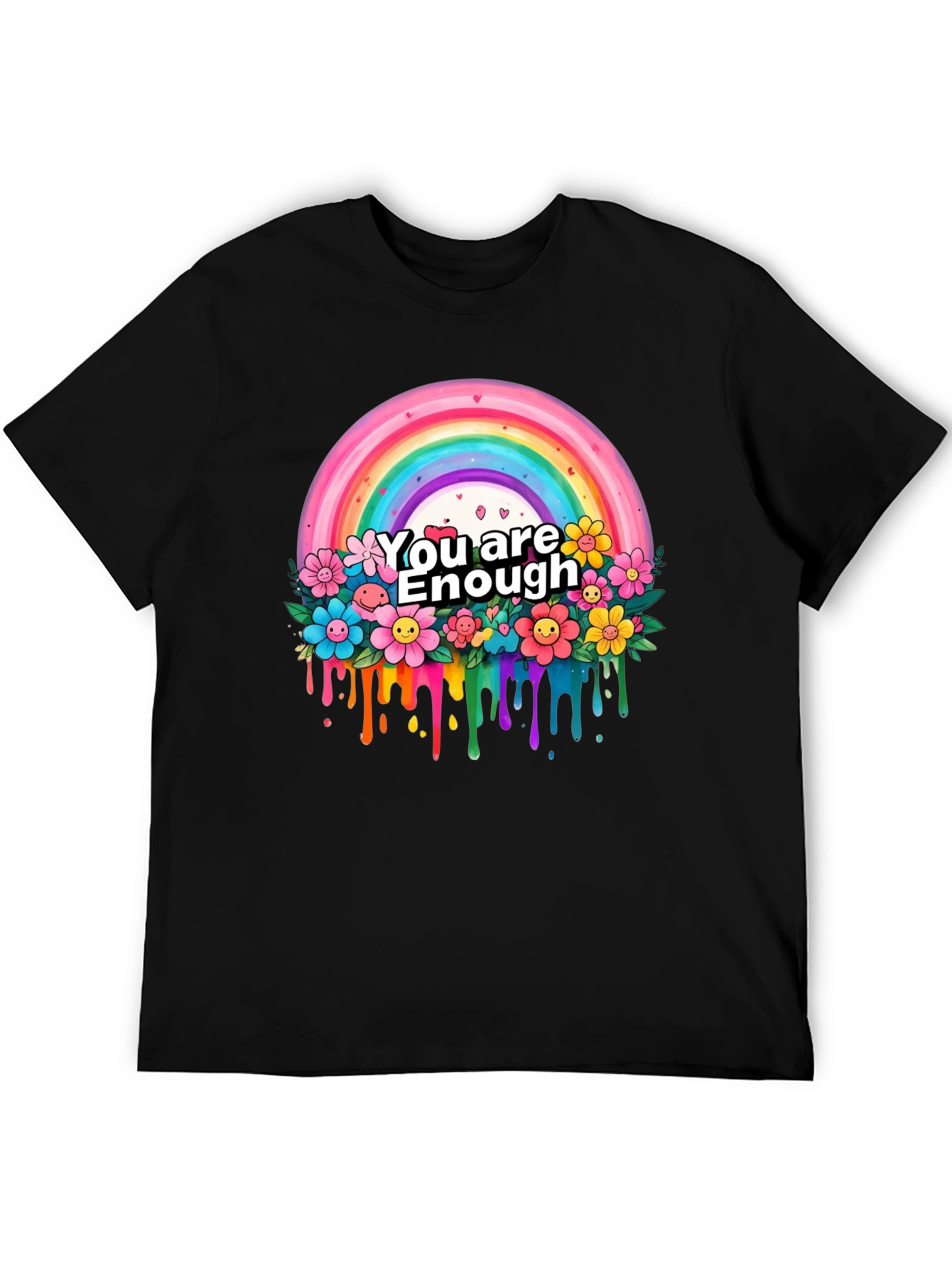 You Are Enough Rainbow Graphic T-Shirt