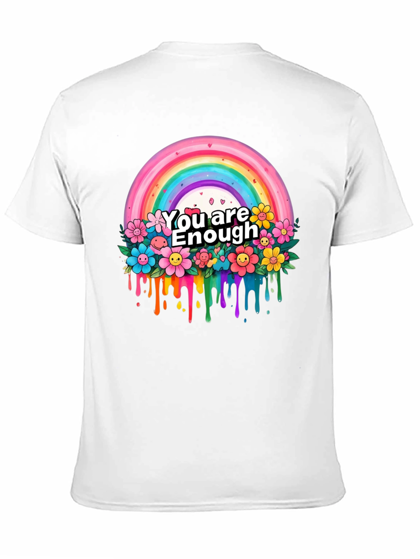 You Are Enough Rainbow Graphic T-Shirt