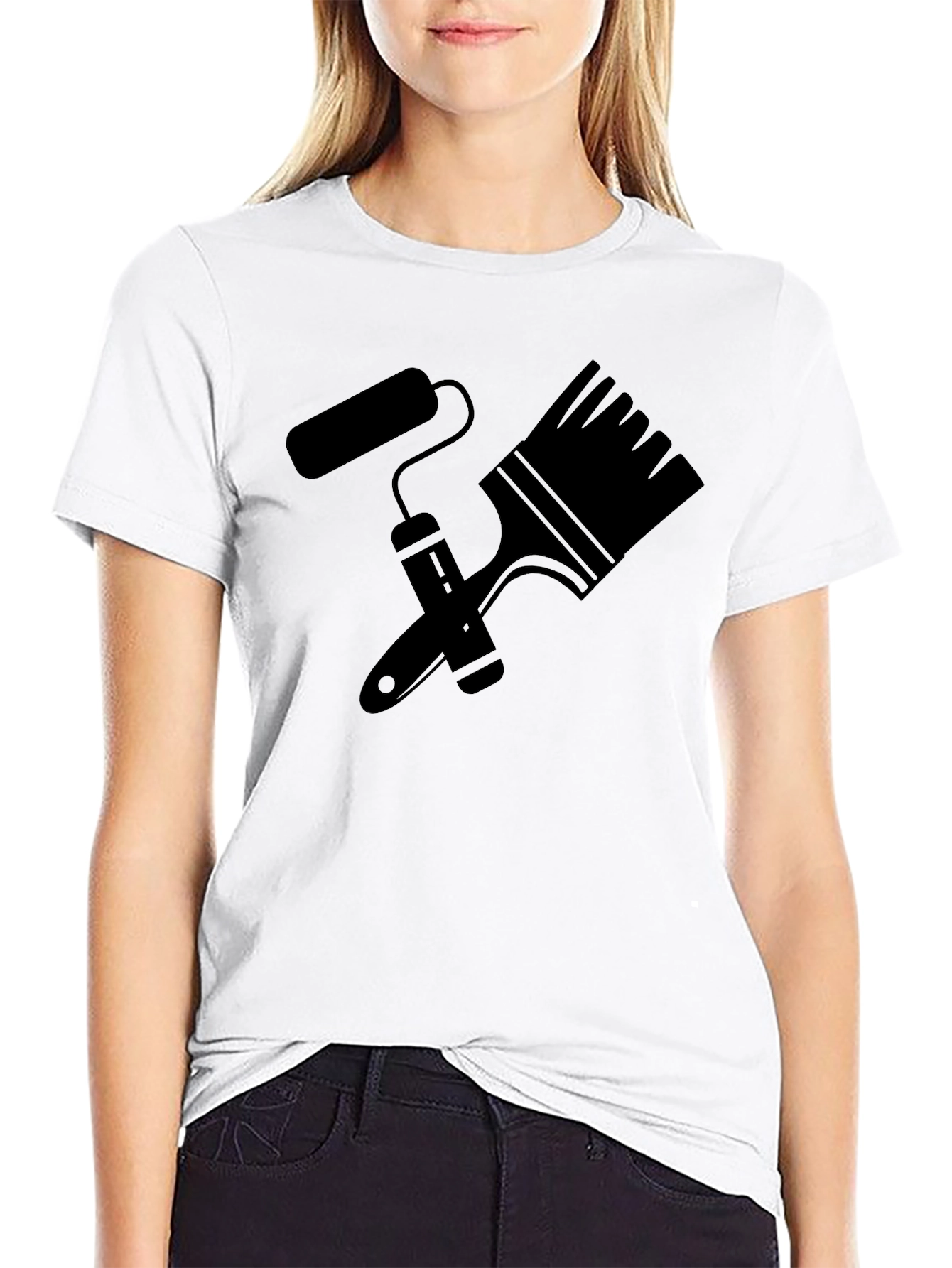 Painters T-Shirt: Brush & Roller Graphic Tee