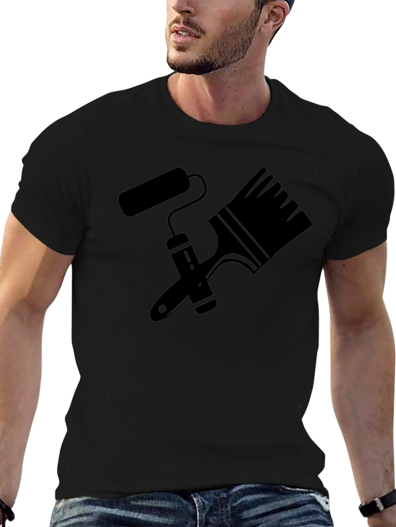 Painters T-Shirt: Brush & Roller Graphic Tee
