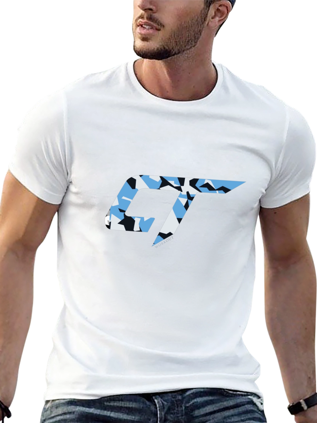 Geometric GT Logo T-Shirt - Modern Camo Design