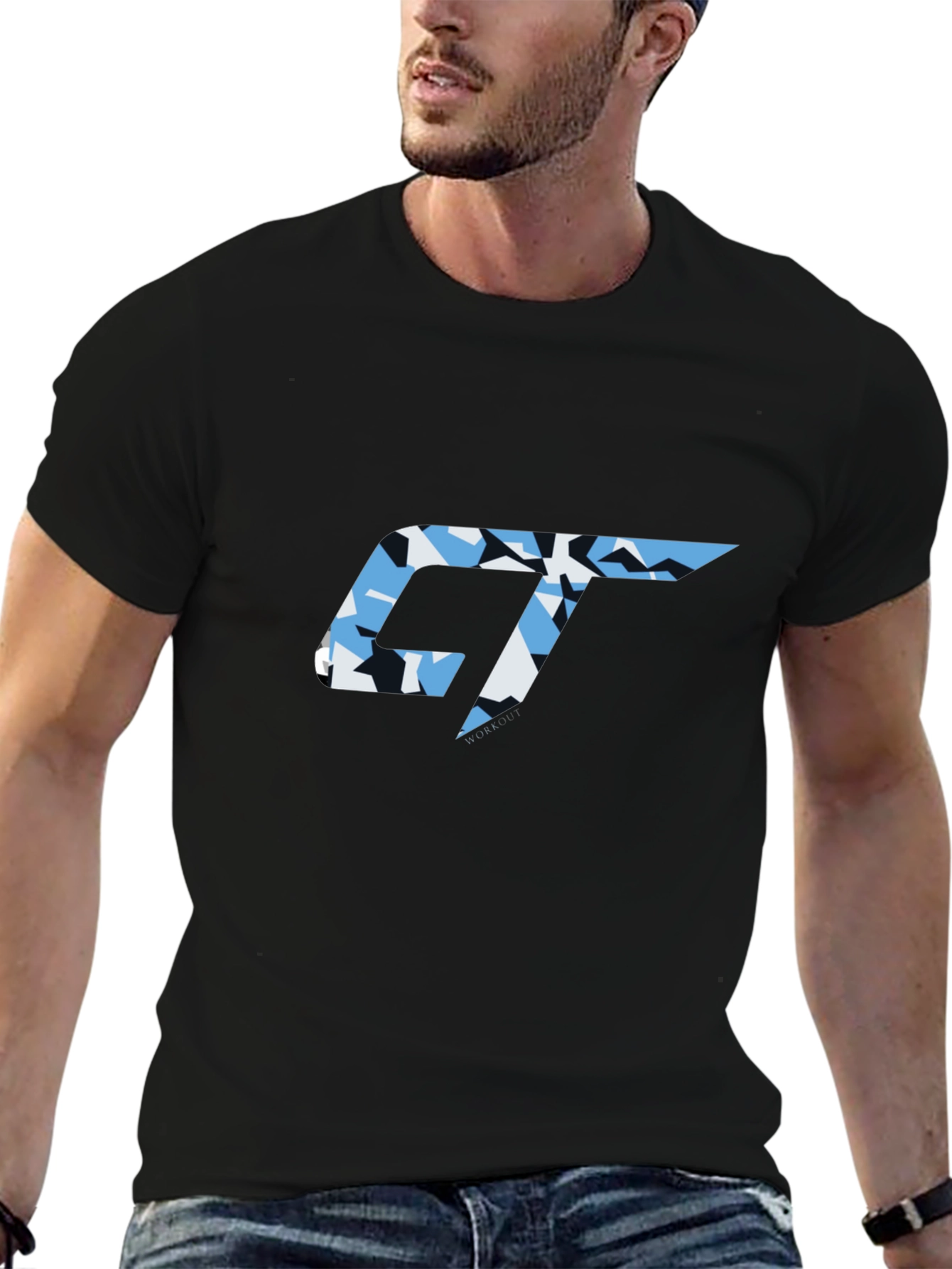 Geometric GT Logo T-Shirt - Modern Camo Design