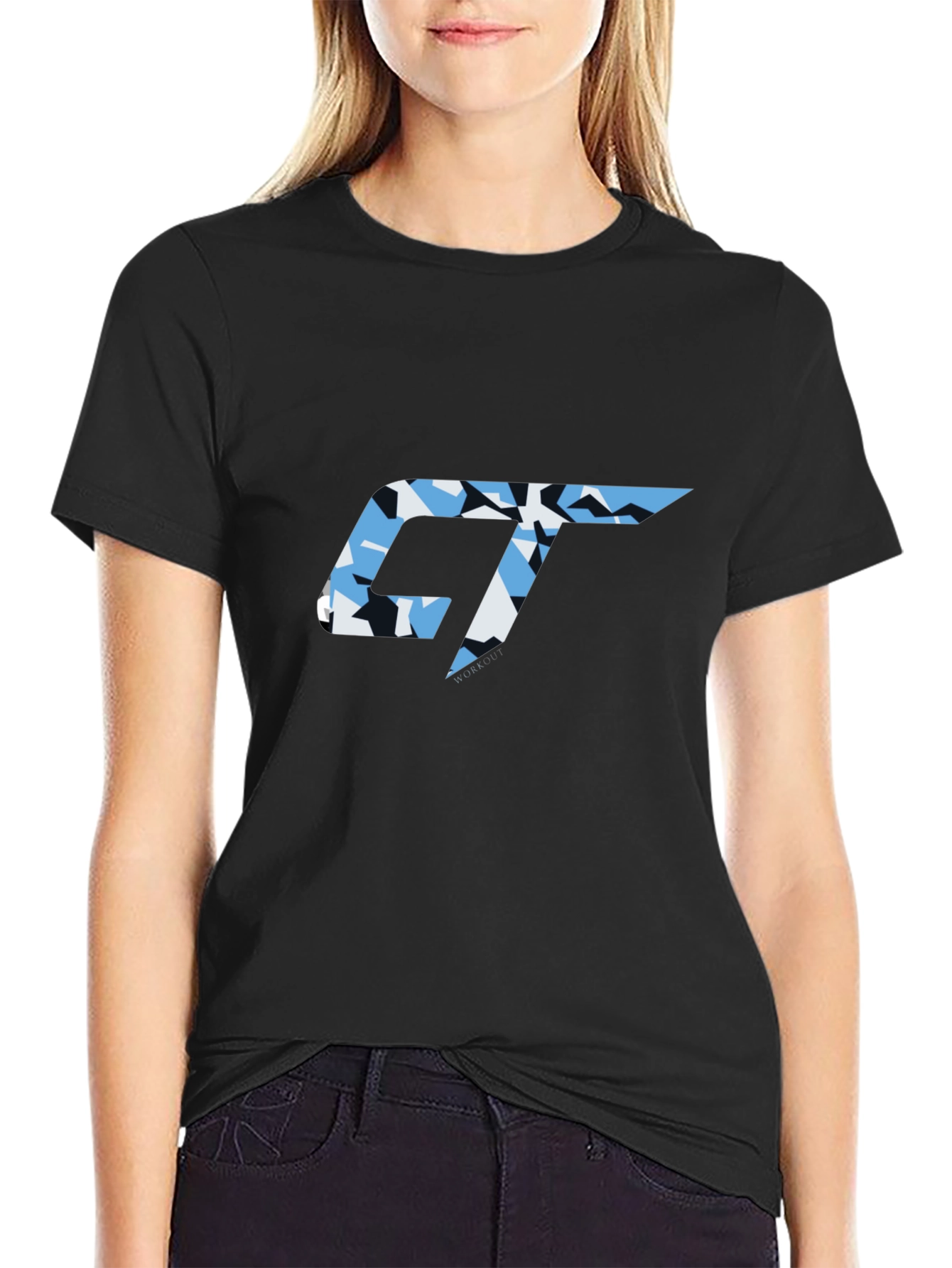 Geometric GT Logo T-Shirt - Modern Camo Design