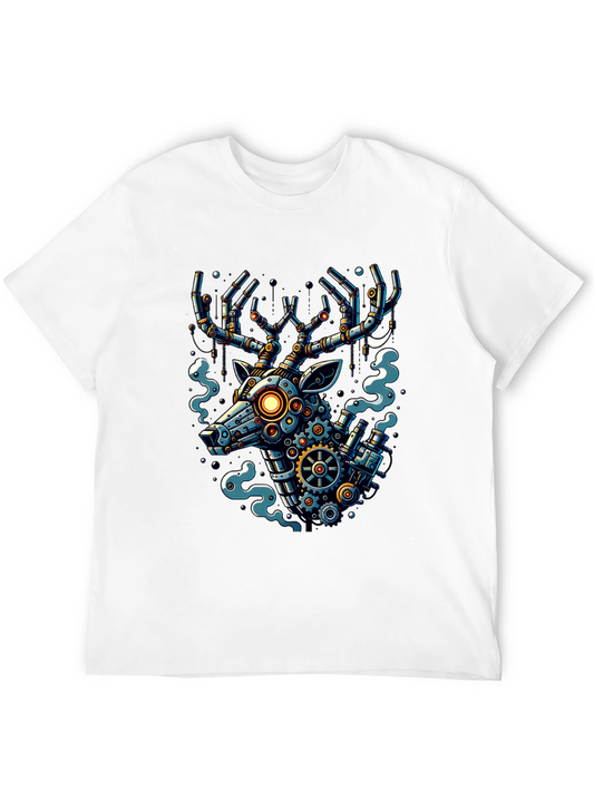 Steampunk Deer Graphic Tee - Unique Design!