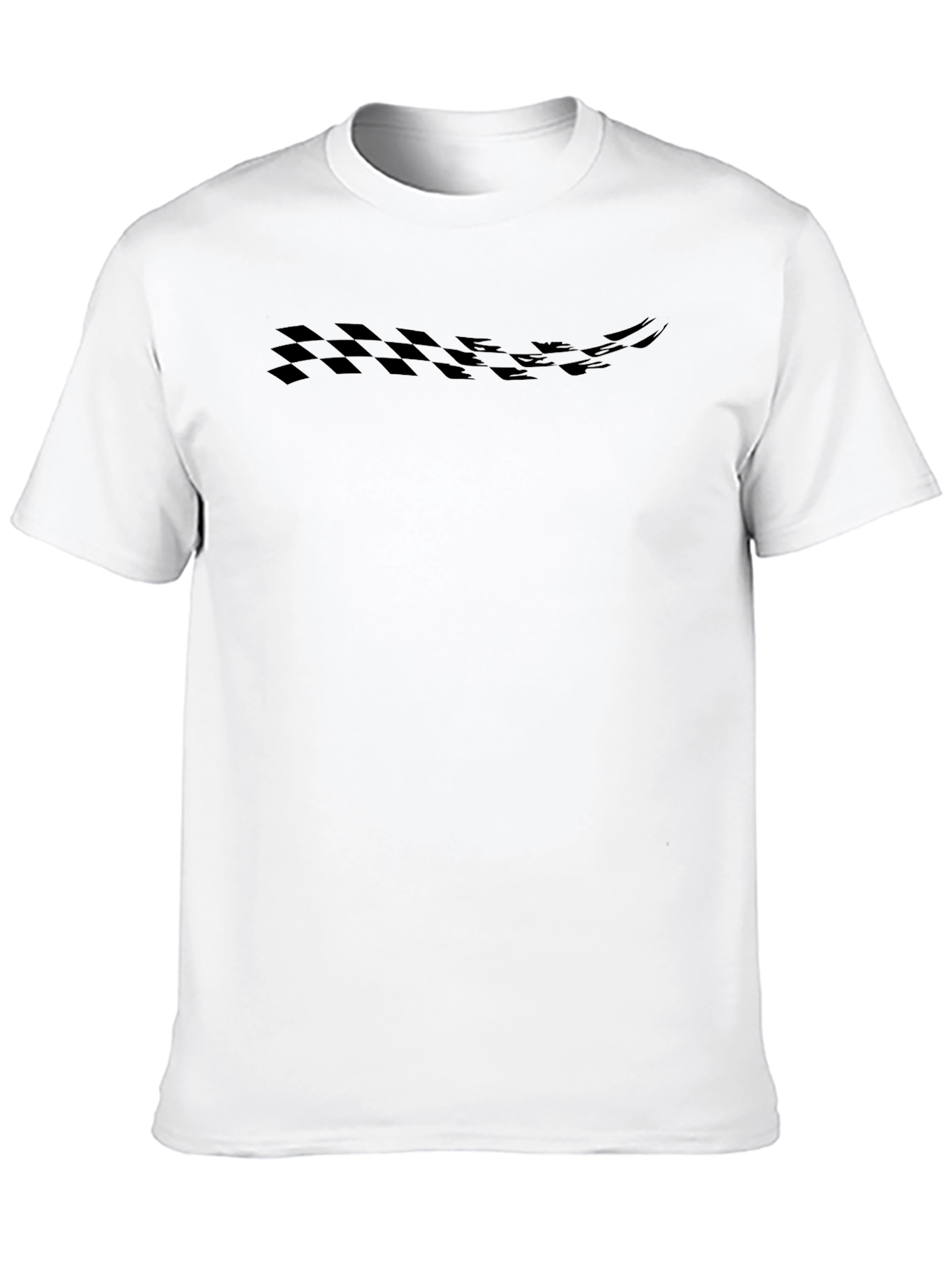 Black Racing Checkered Graphic Tee
