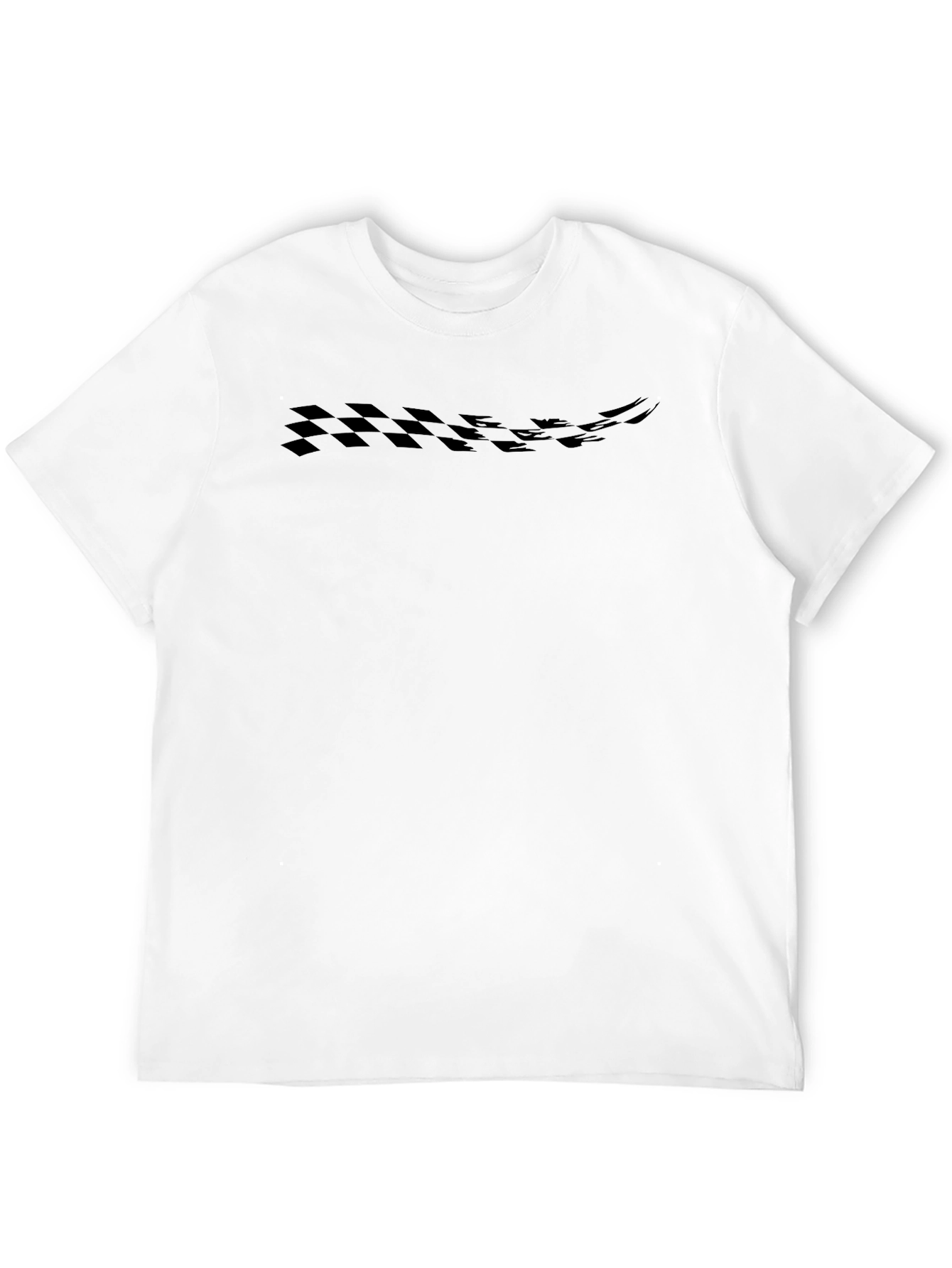 Black Racing Checkered Graphic Tee