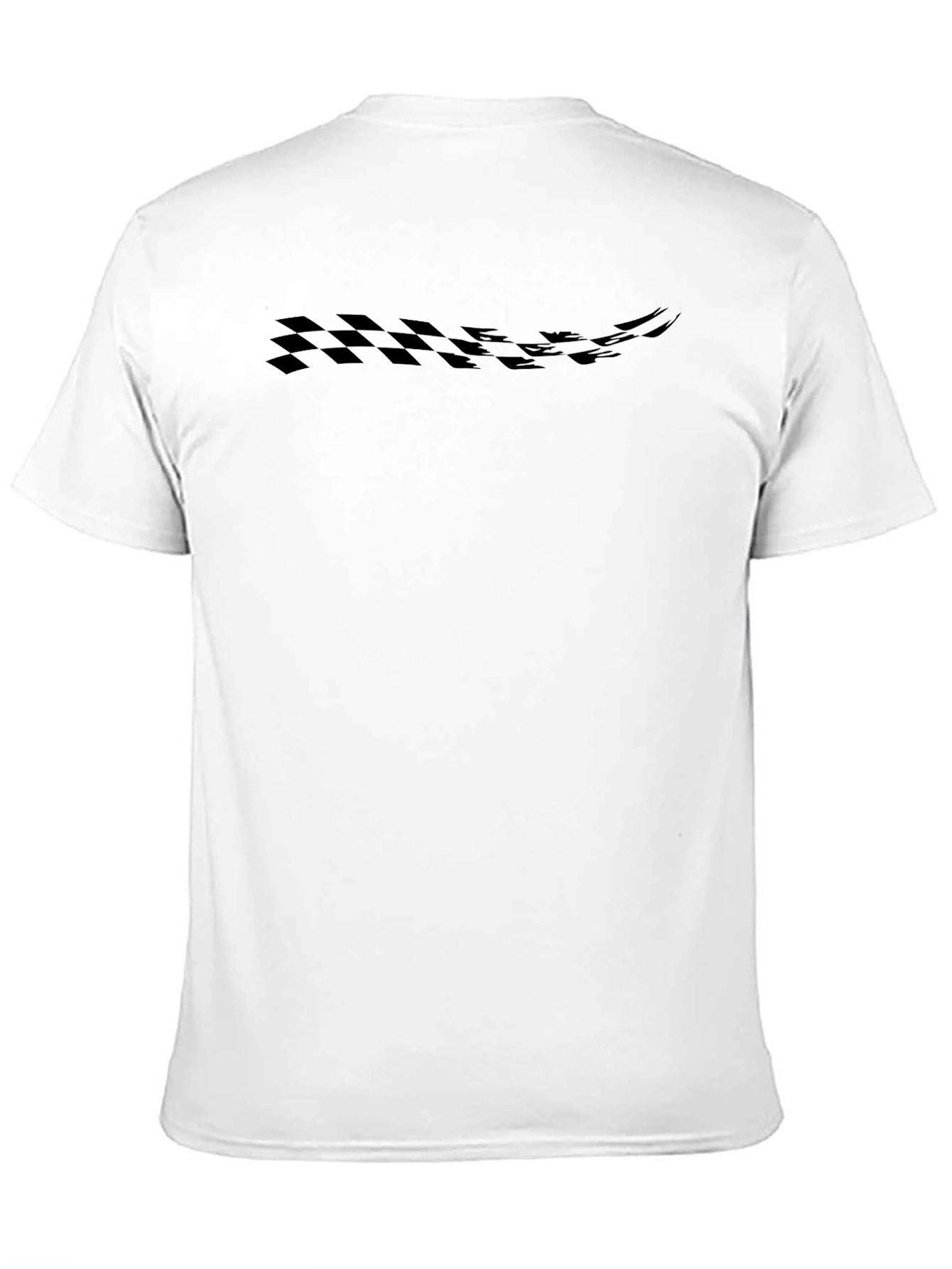 Black Racing Checkered Graphic Tee