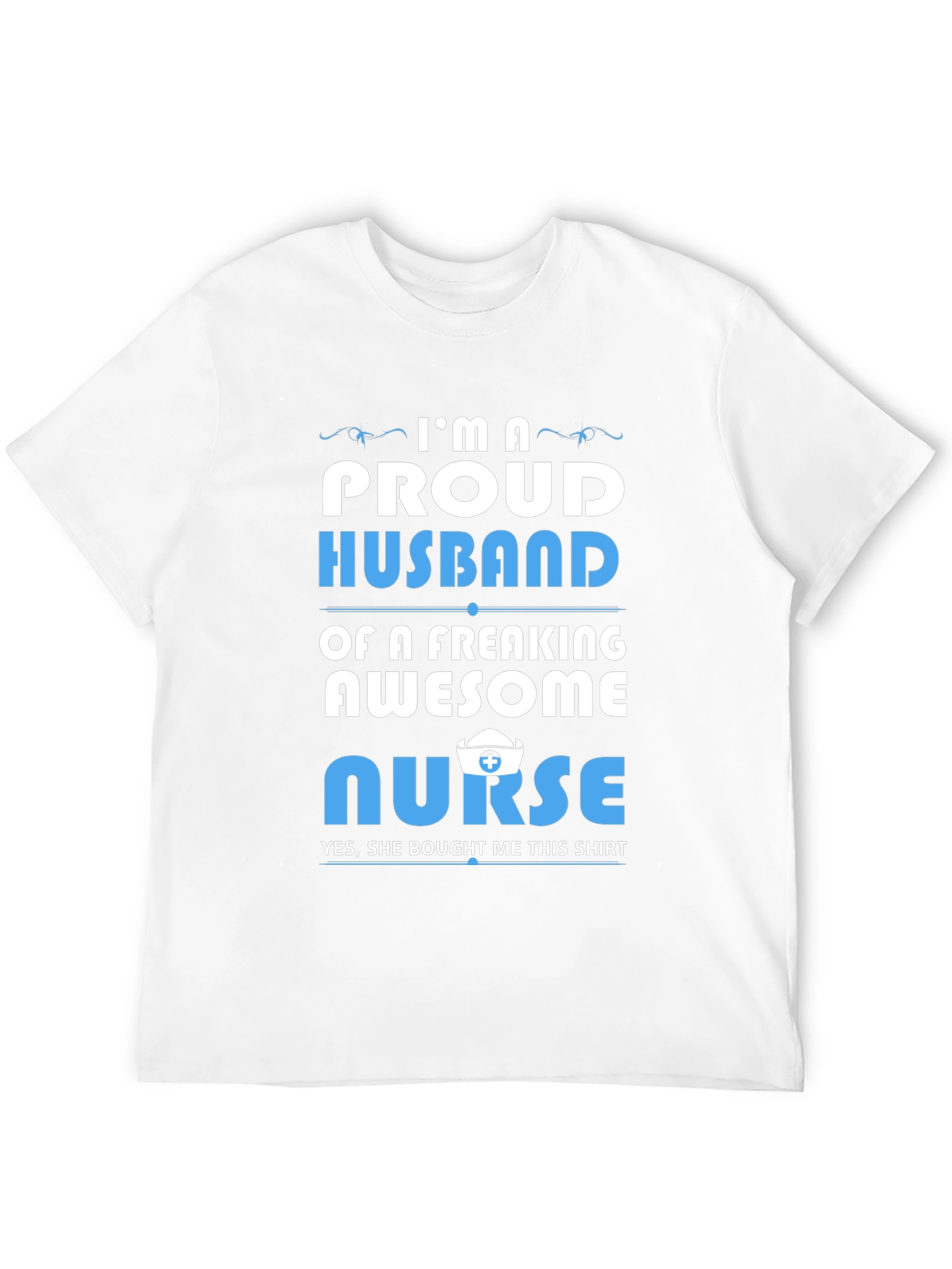 Proud Husband Awesome Nurse Graphic Tee