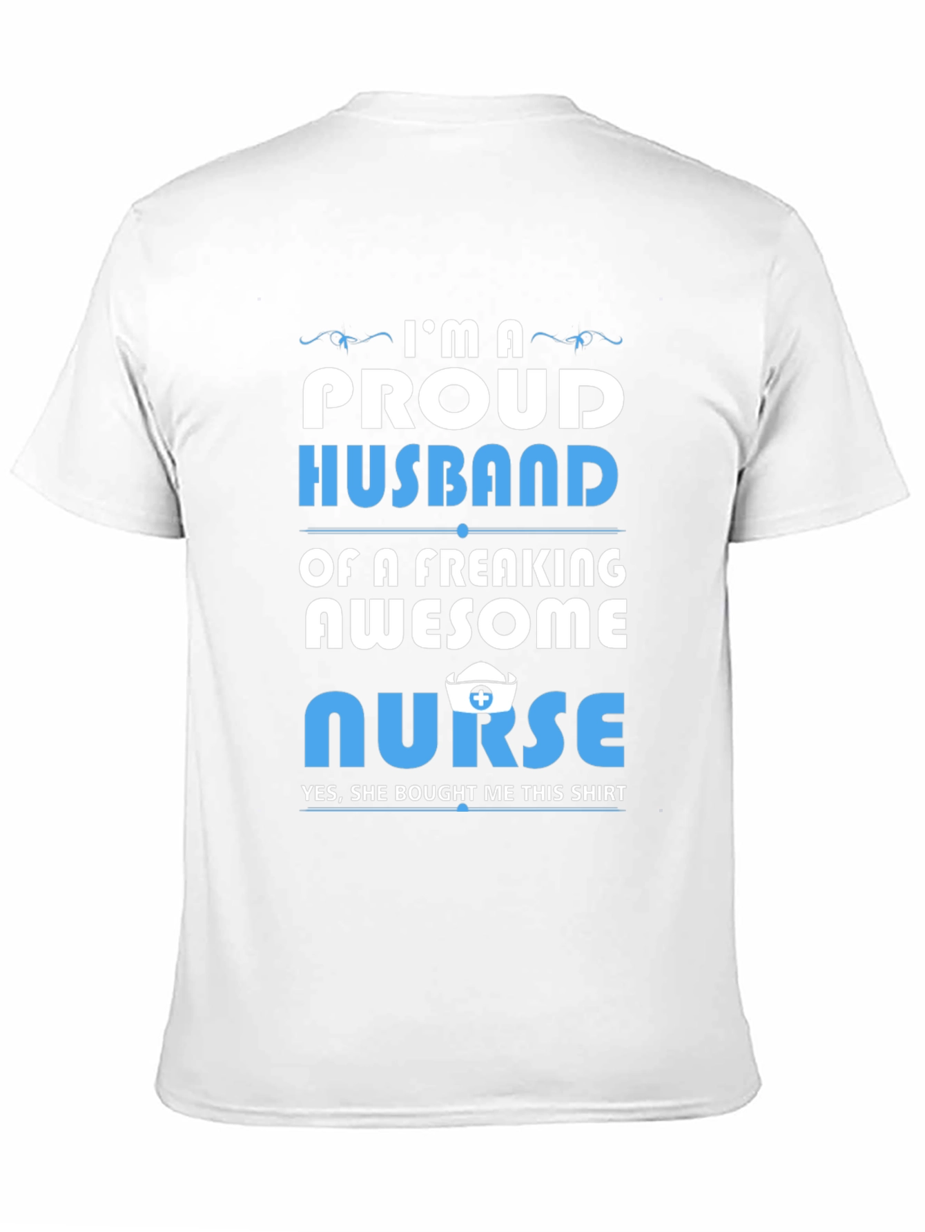 Proud Husband Awesome Nurse Graphic Tee