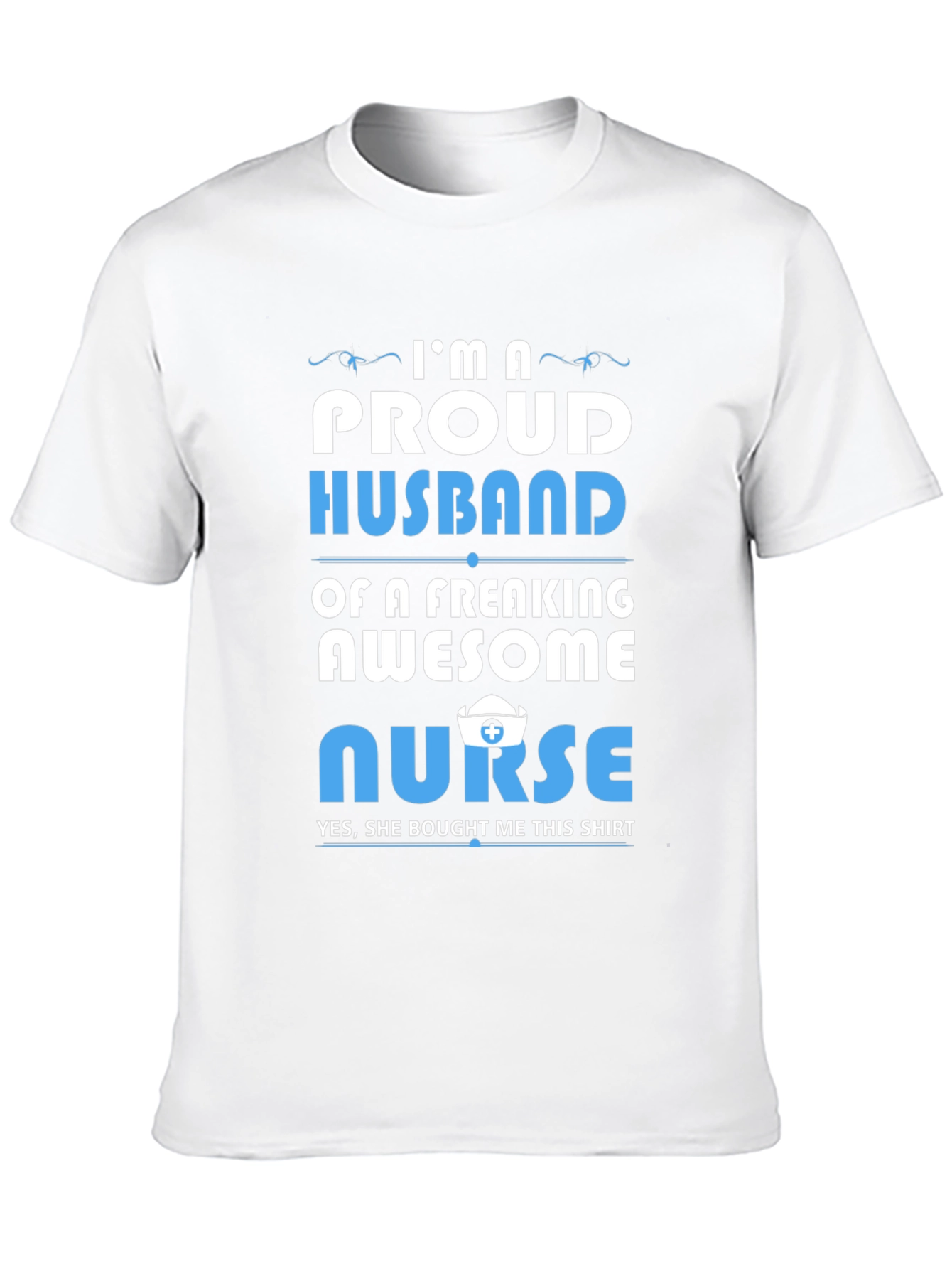 Proud Husband Awesome Nurse Graphic Tee