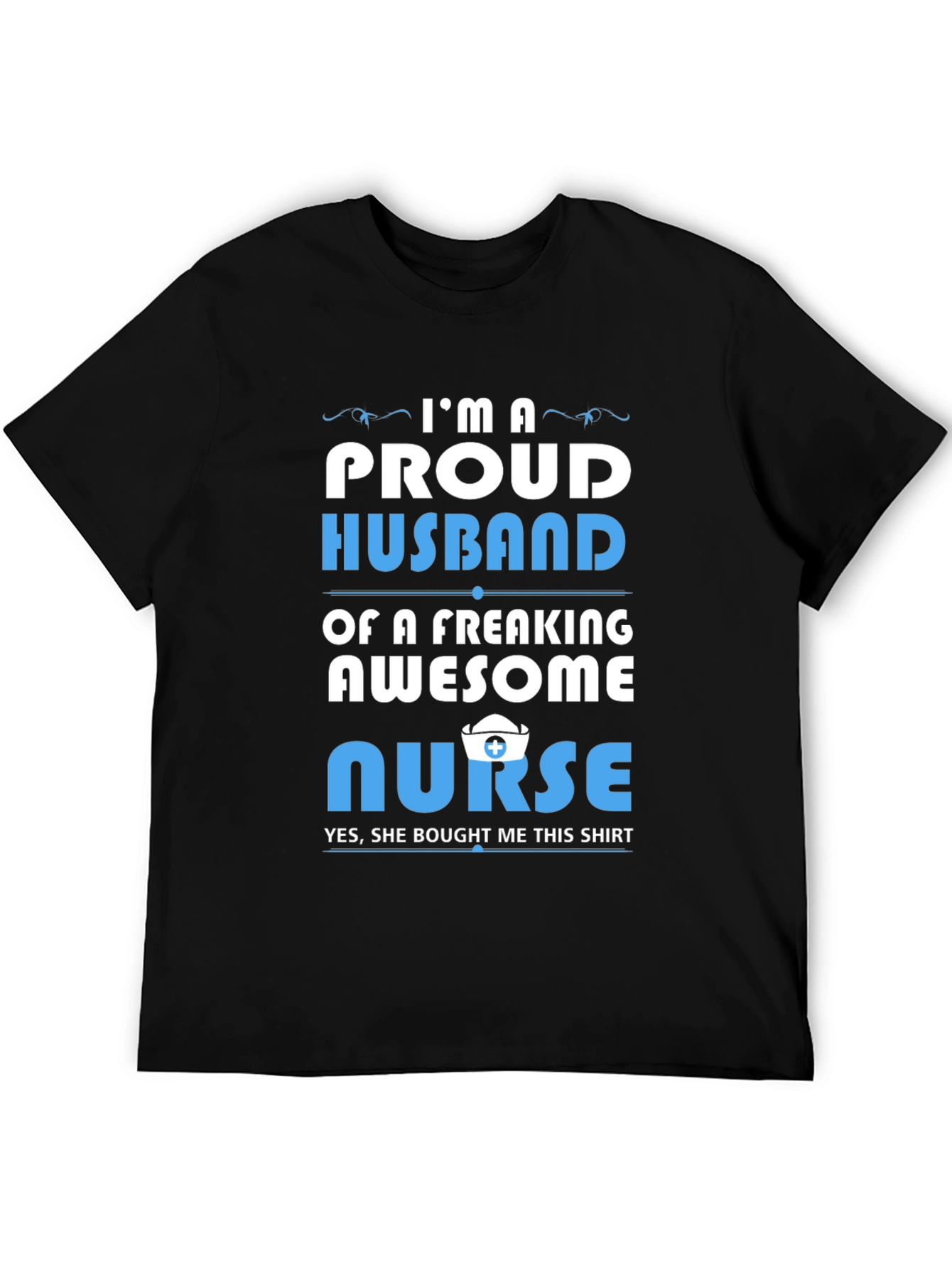 Proud Husband Awesome Nurse Graphic Tee