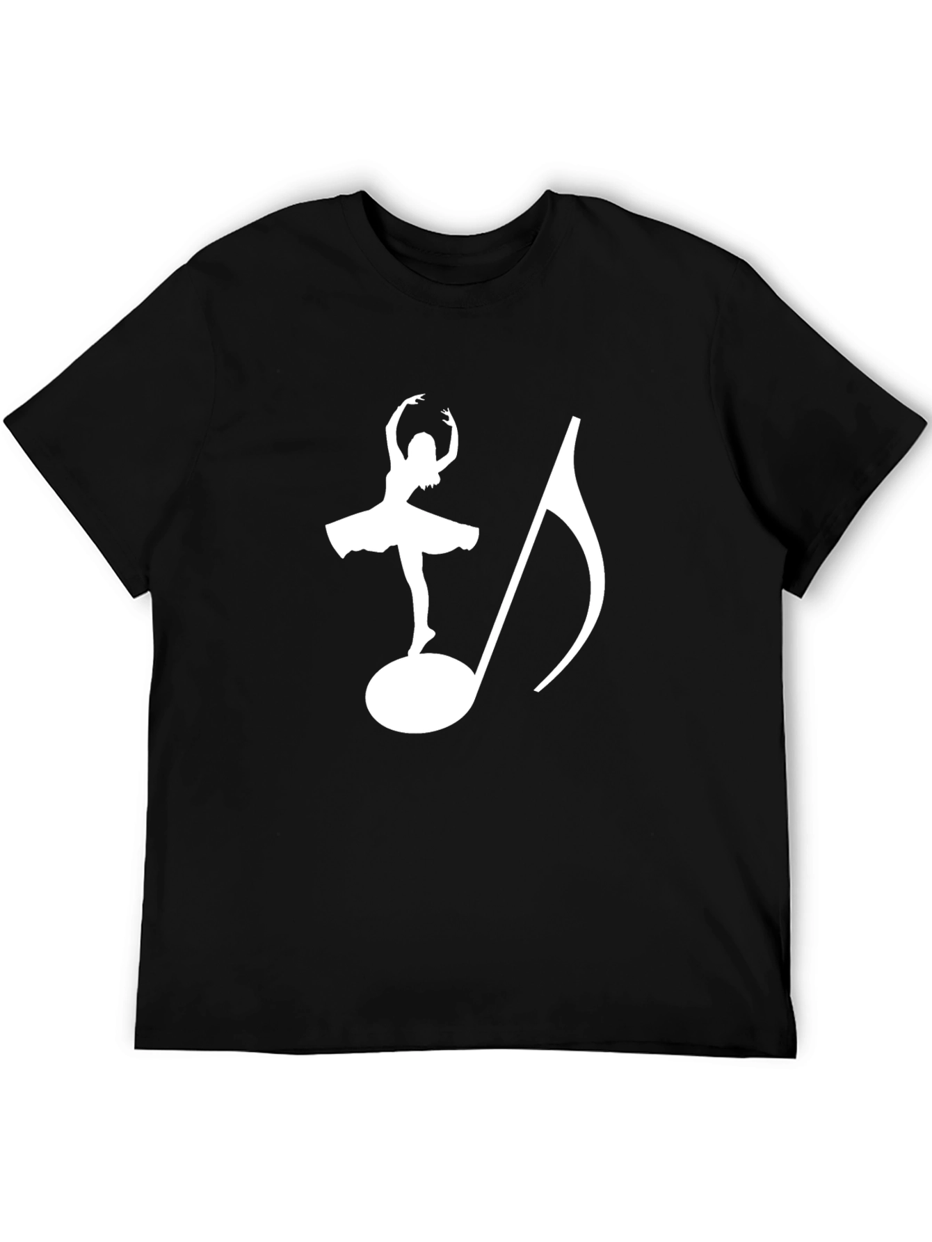 Ballerina & Music Note Graphic T-Shirt