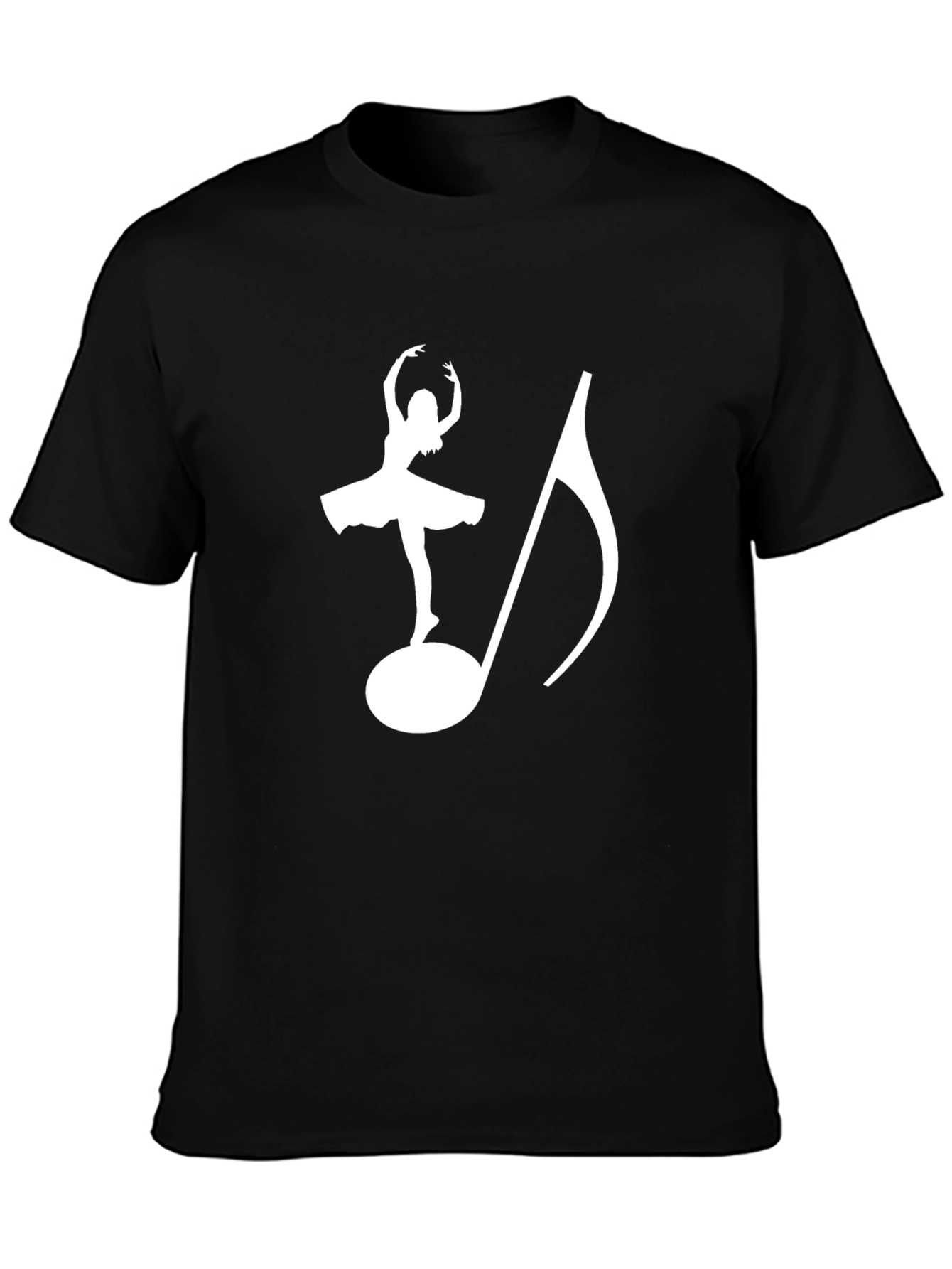 Ballerina & Music Note Graphic T-Shirt
