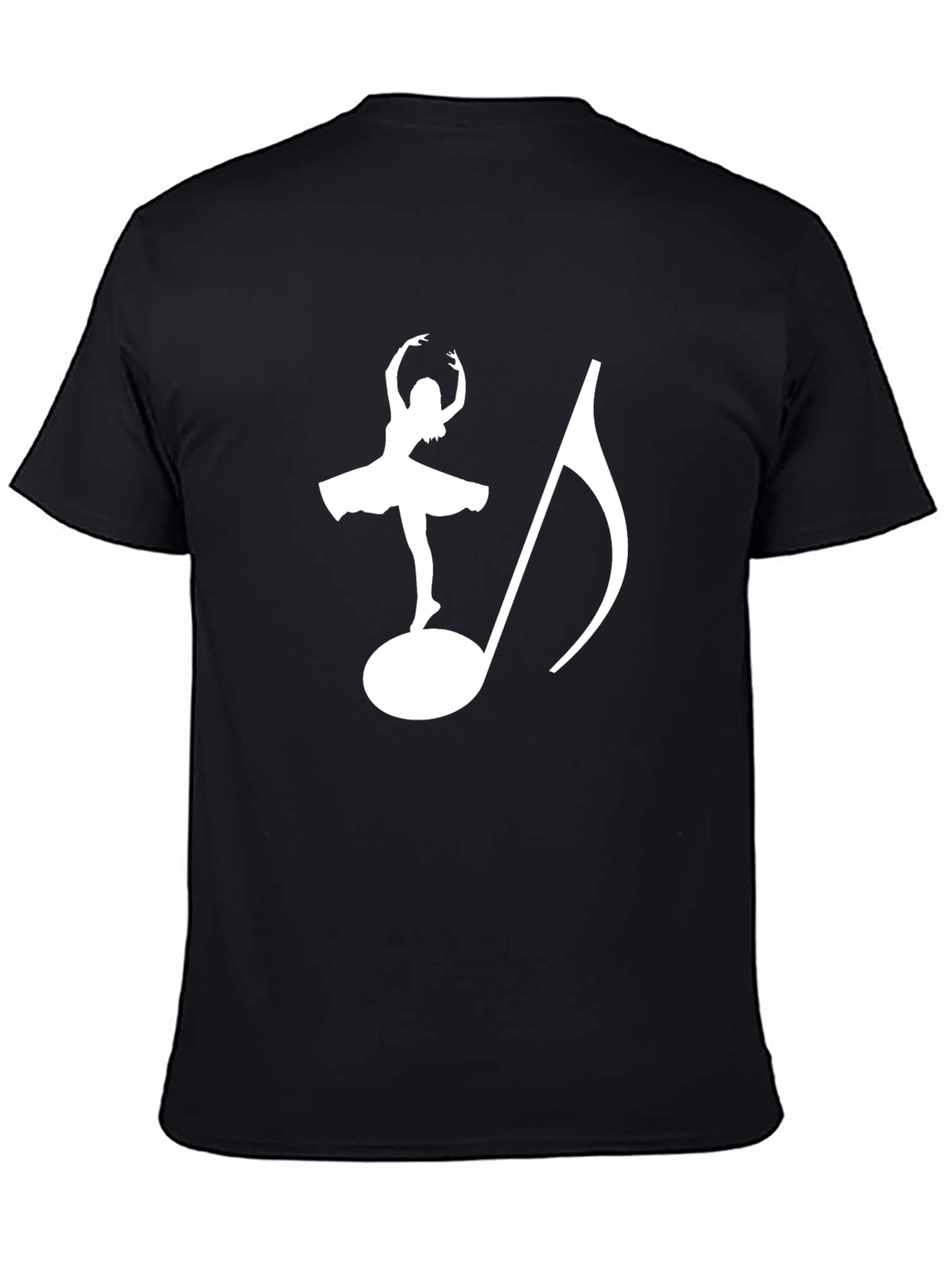 Ballerina & Music Note Graphic T-Shirt