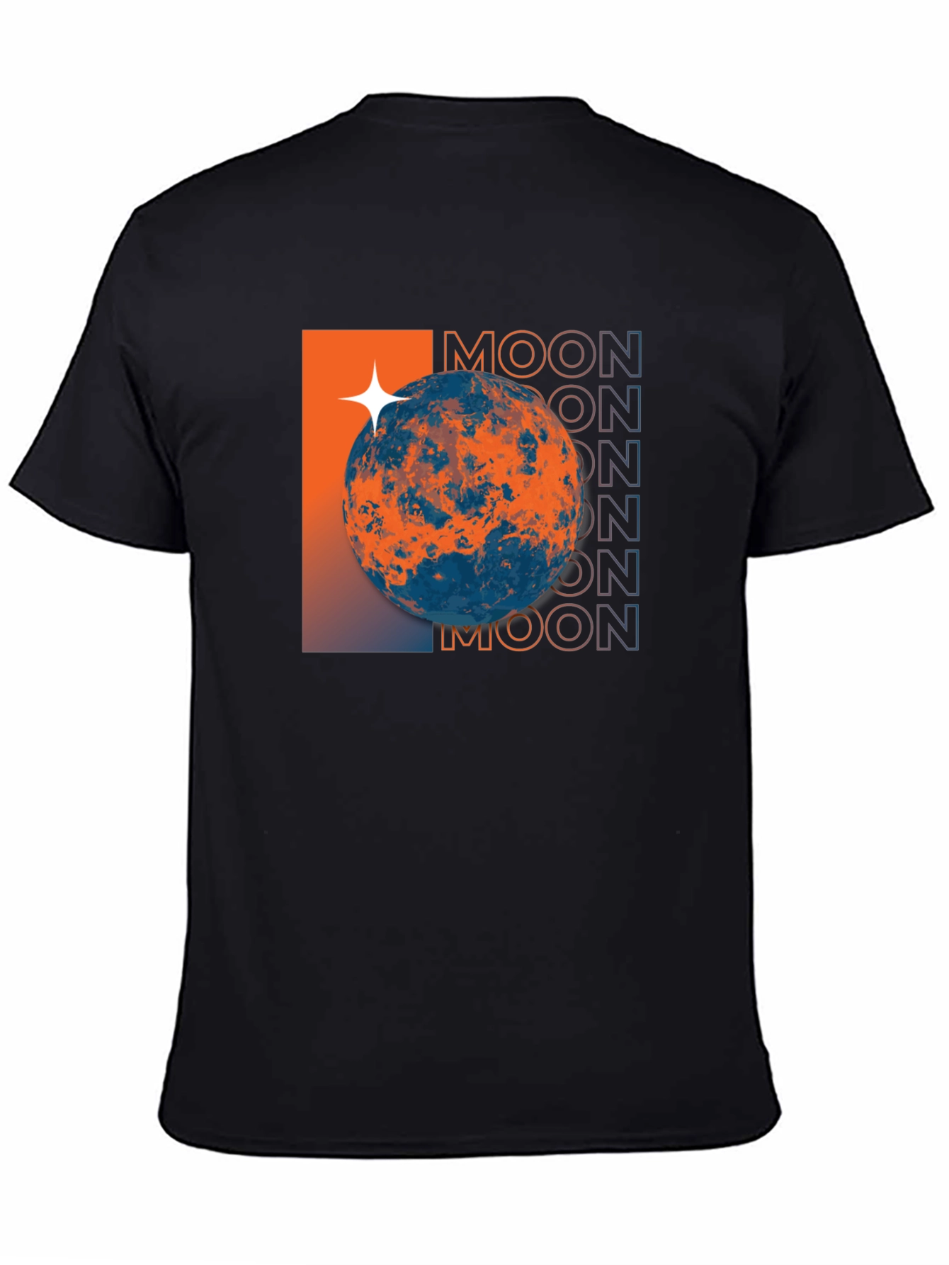 Moon Graphic Tee - Space Inspired Design