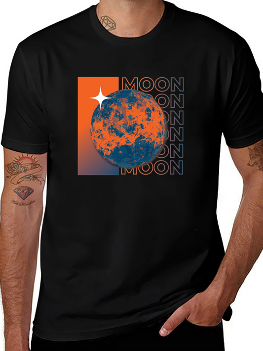 Moon Graphic Tee - Space Inspired Design