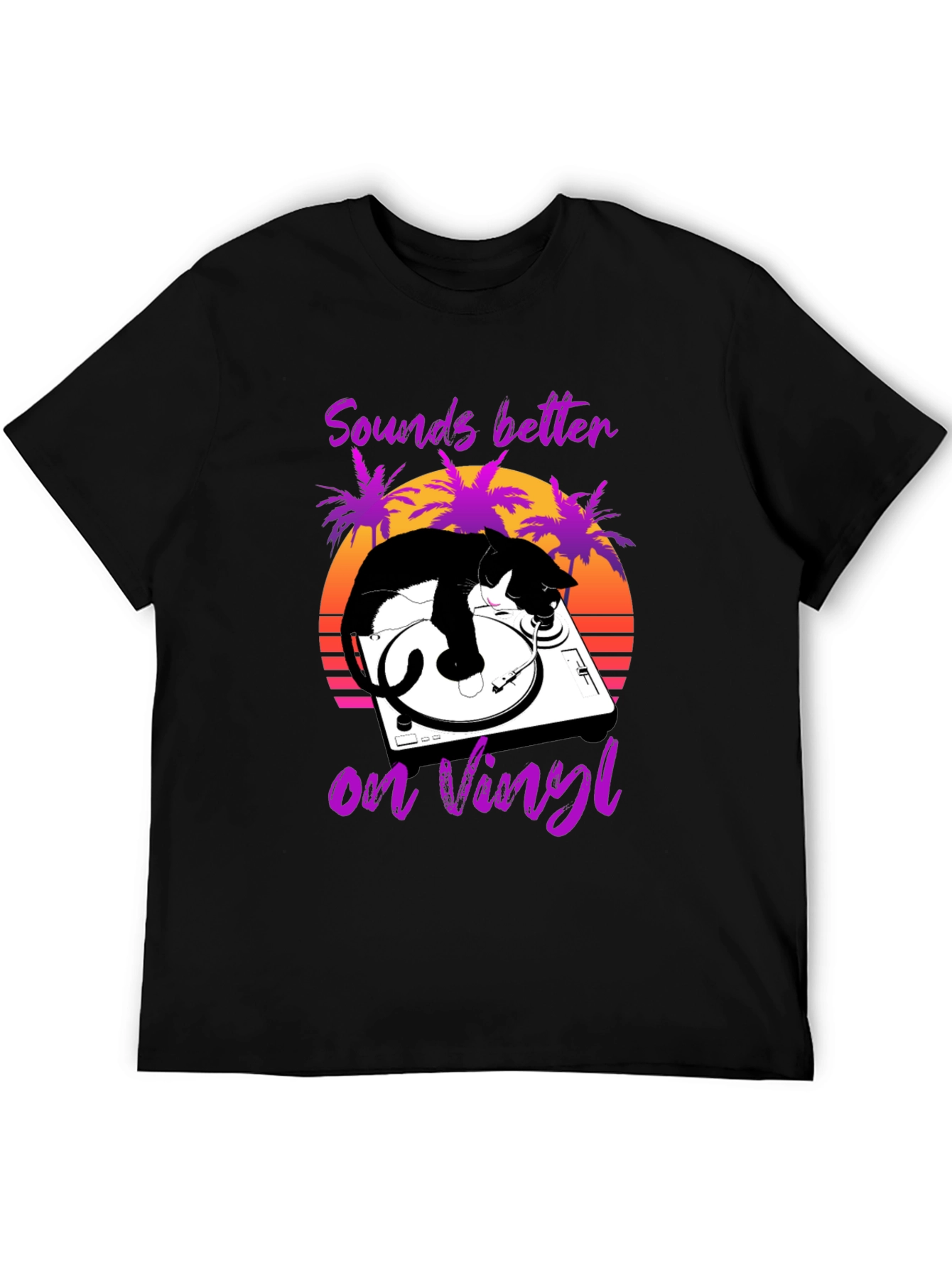 Sounds Better on Vinyl Cat Graphic Tee