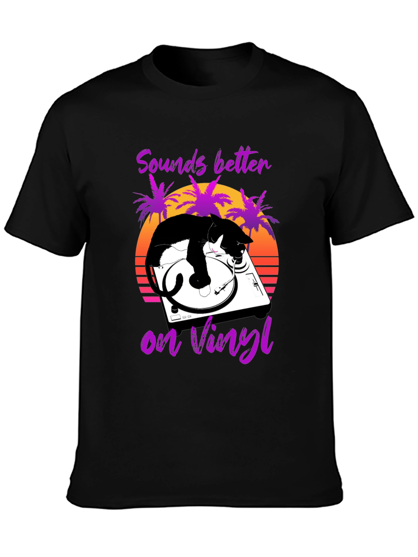 Sounds Better on Vinyl Cat Graphic Tee