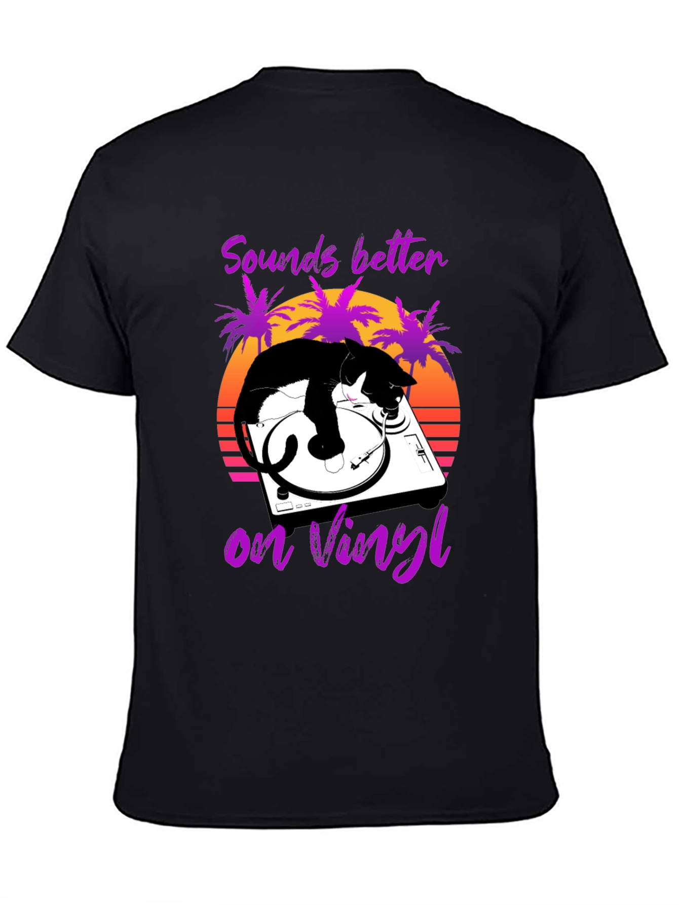 Sounds Better on Vinyl Cat Graphic Tee