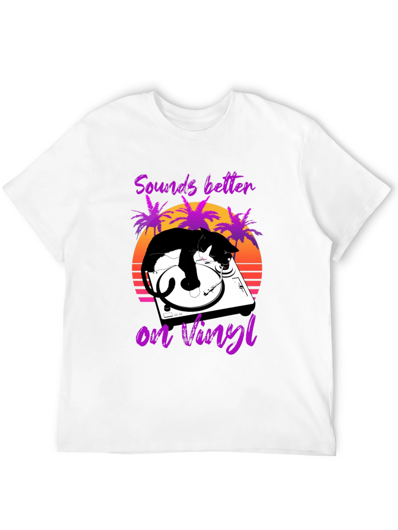 Sounds Better on Vinyl Cat Graphic Tee