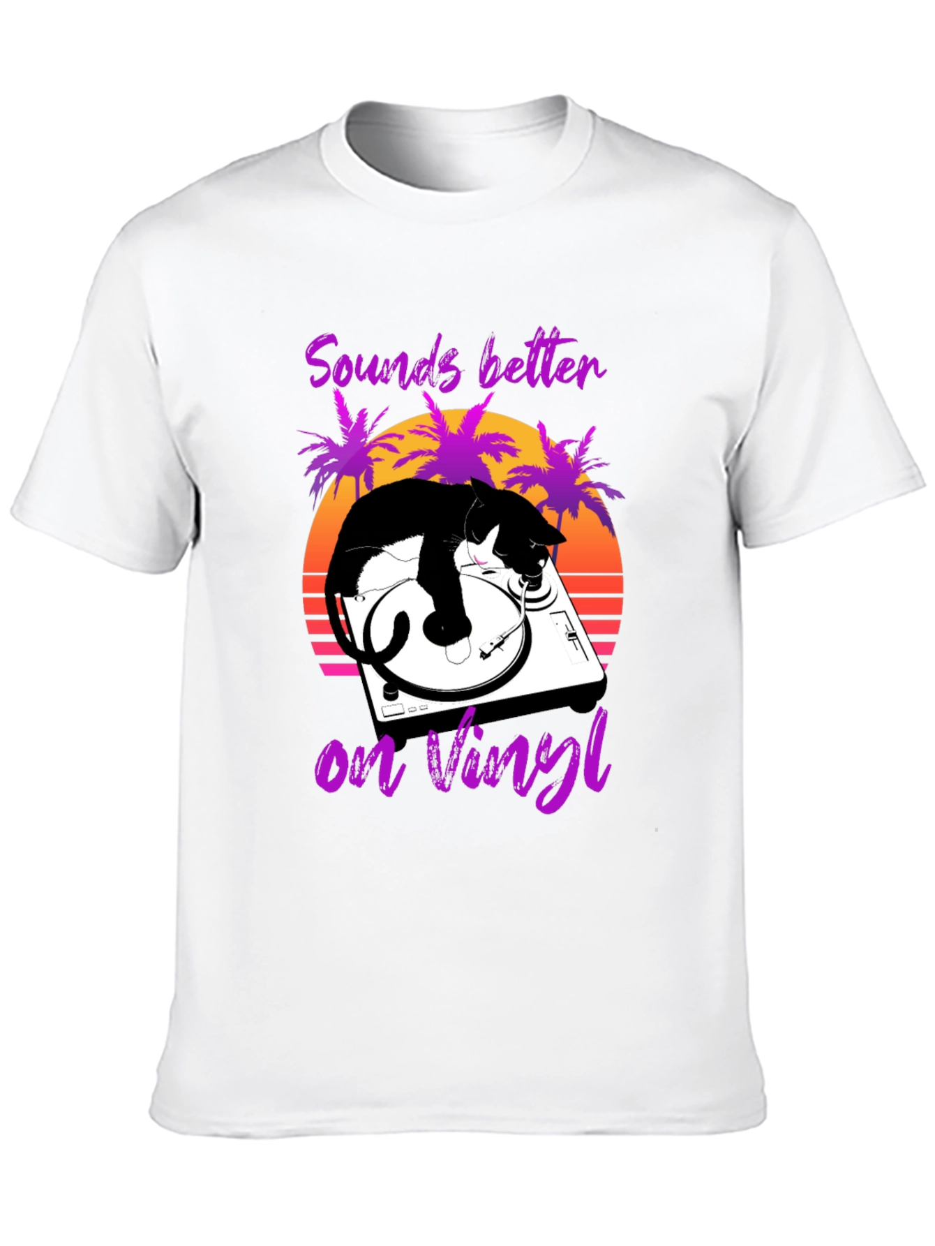 Sounds Better on Vinyl Cat Graphic Tee