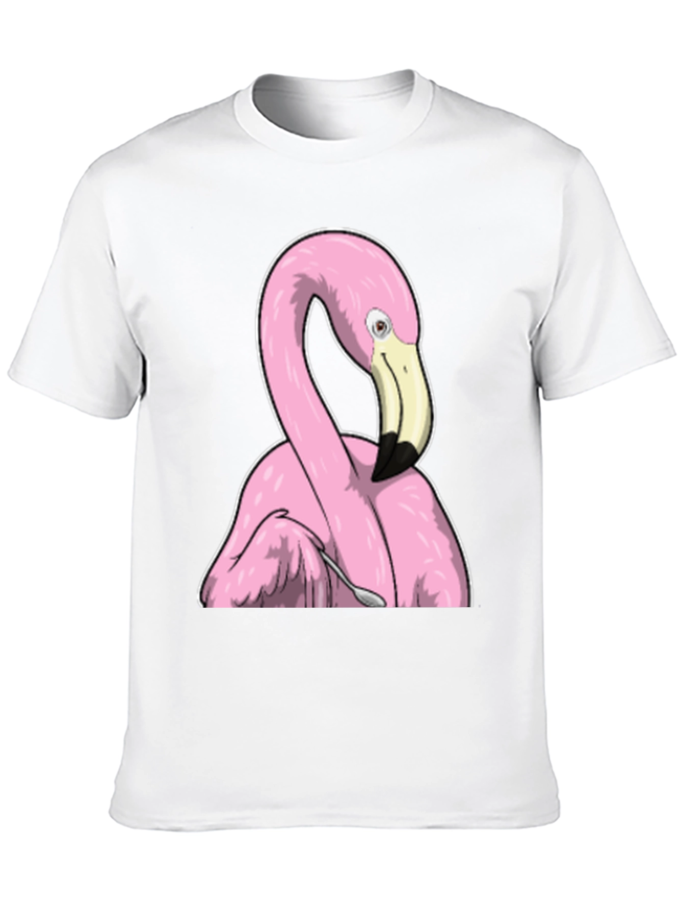 Funny Flamingo Spooning T-Shirt - Unique Graphic Tee