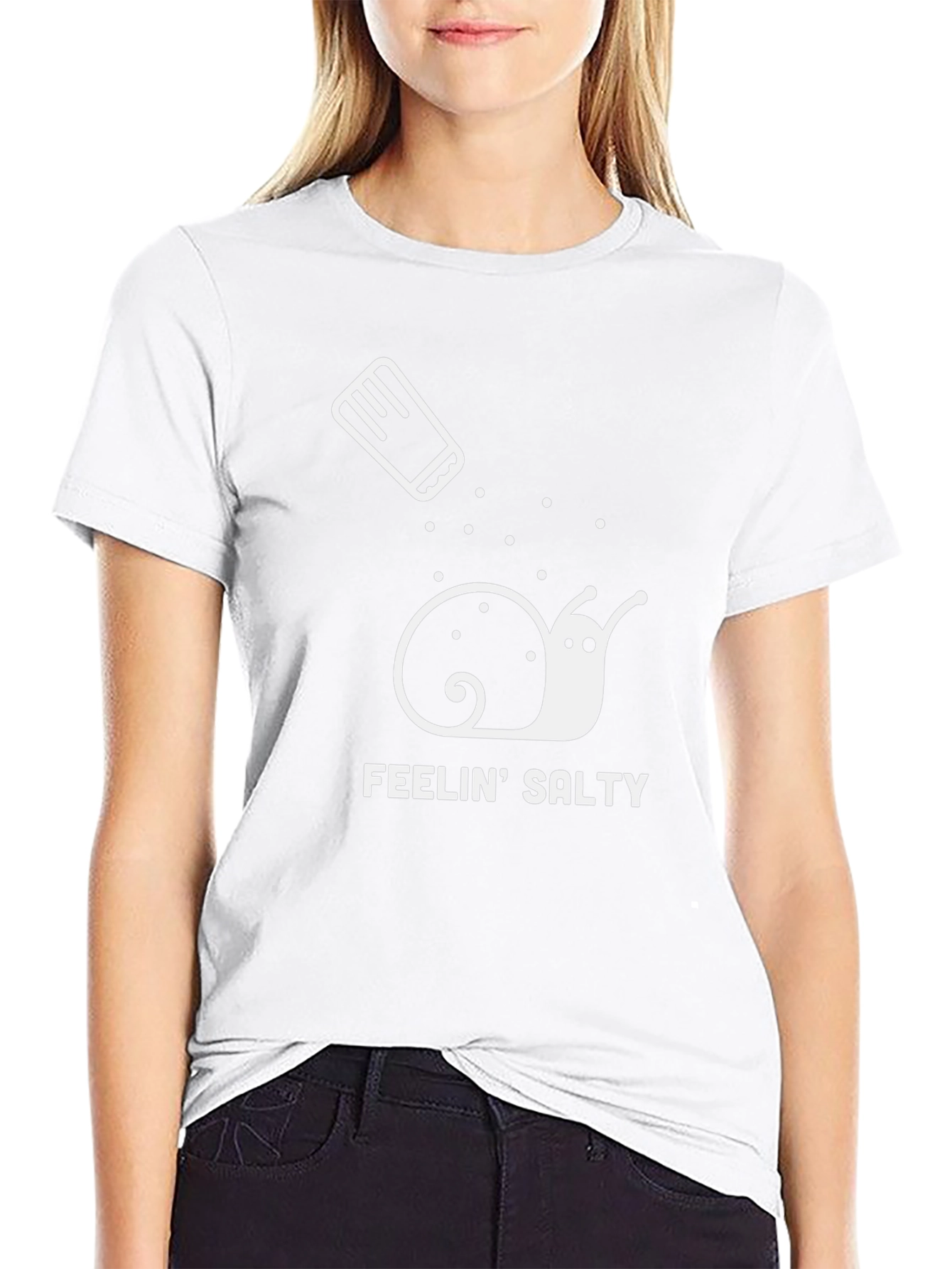 Feelin Salty Snail Graphic T-Shirt - Black Cotton