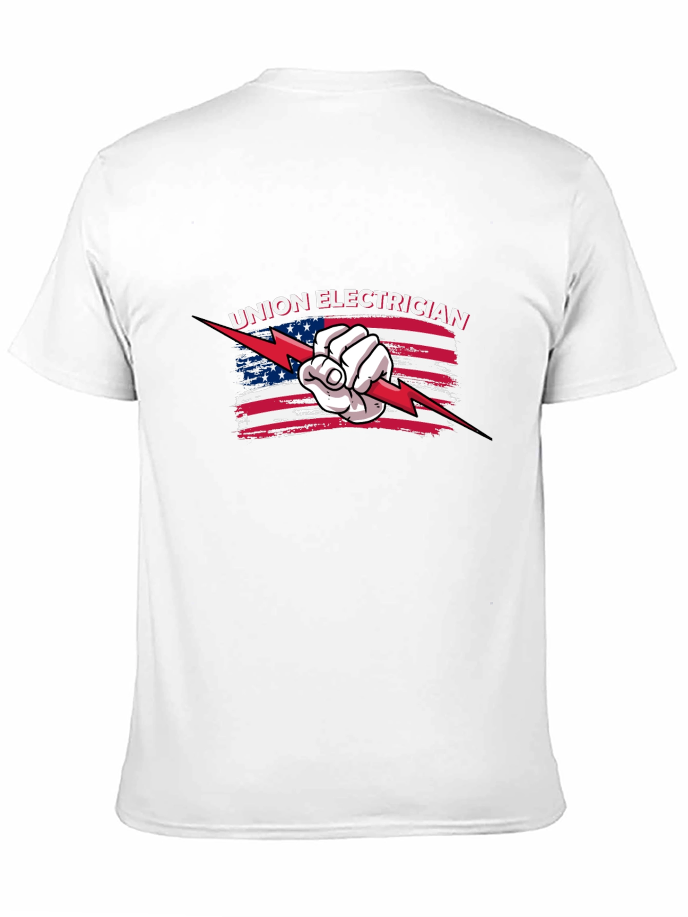 Union Electrician USA Flag Graphic T-Shirt