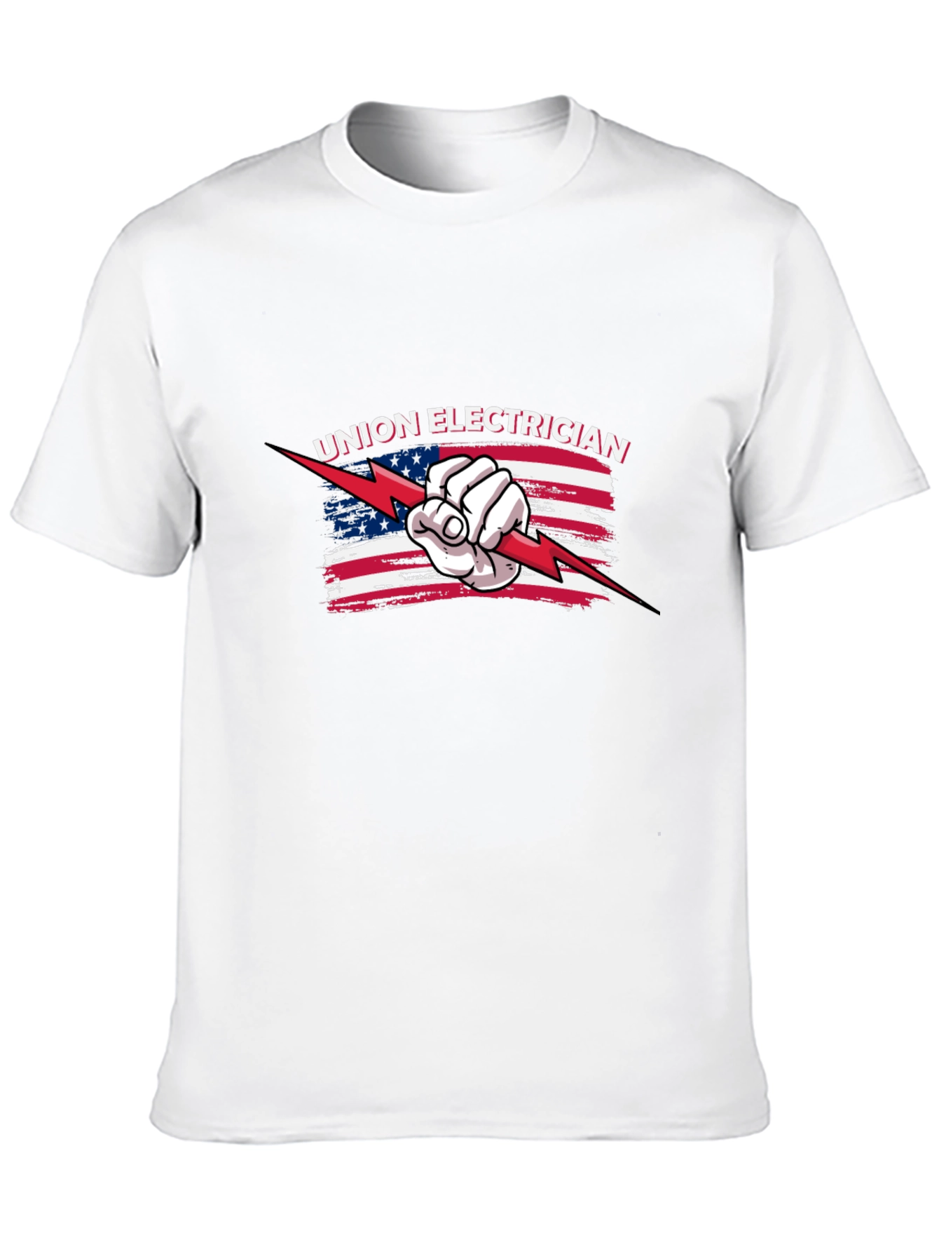 Union Electrician USA Flag Graphic T-Shirt