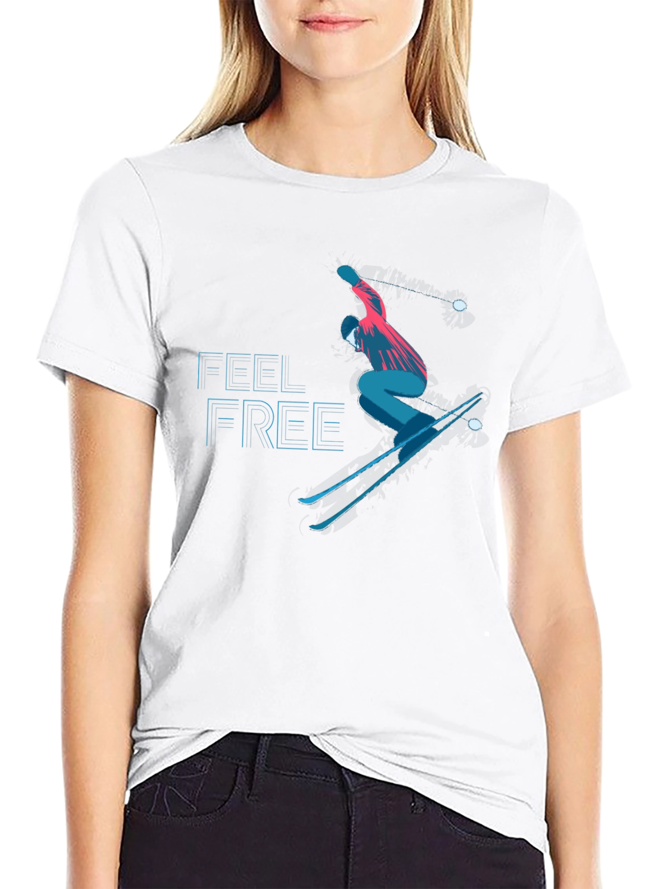 Feel Free Skiing Graphic Tee