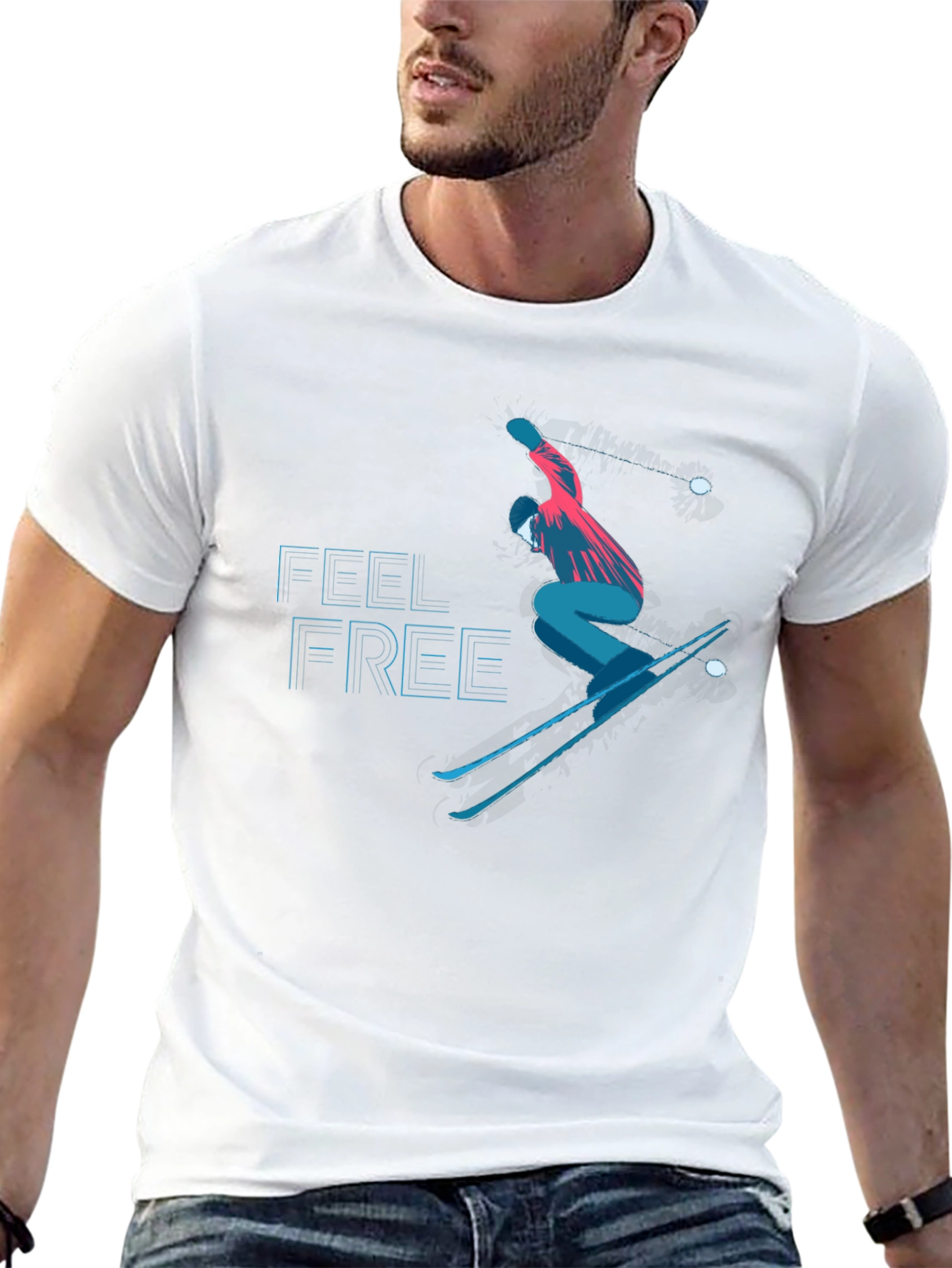 Feel Free Skiing Graphic Tee