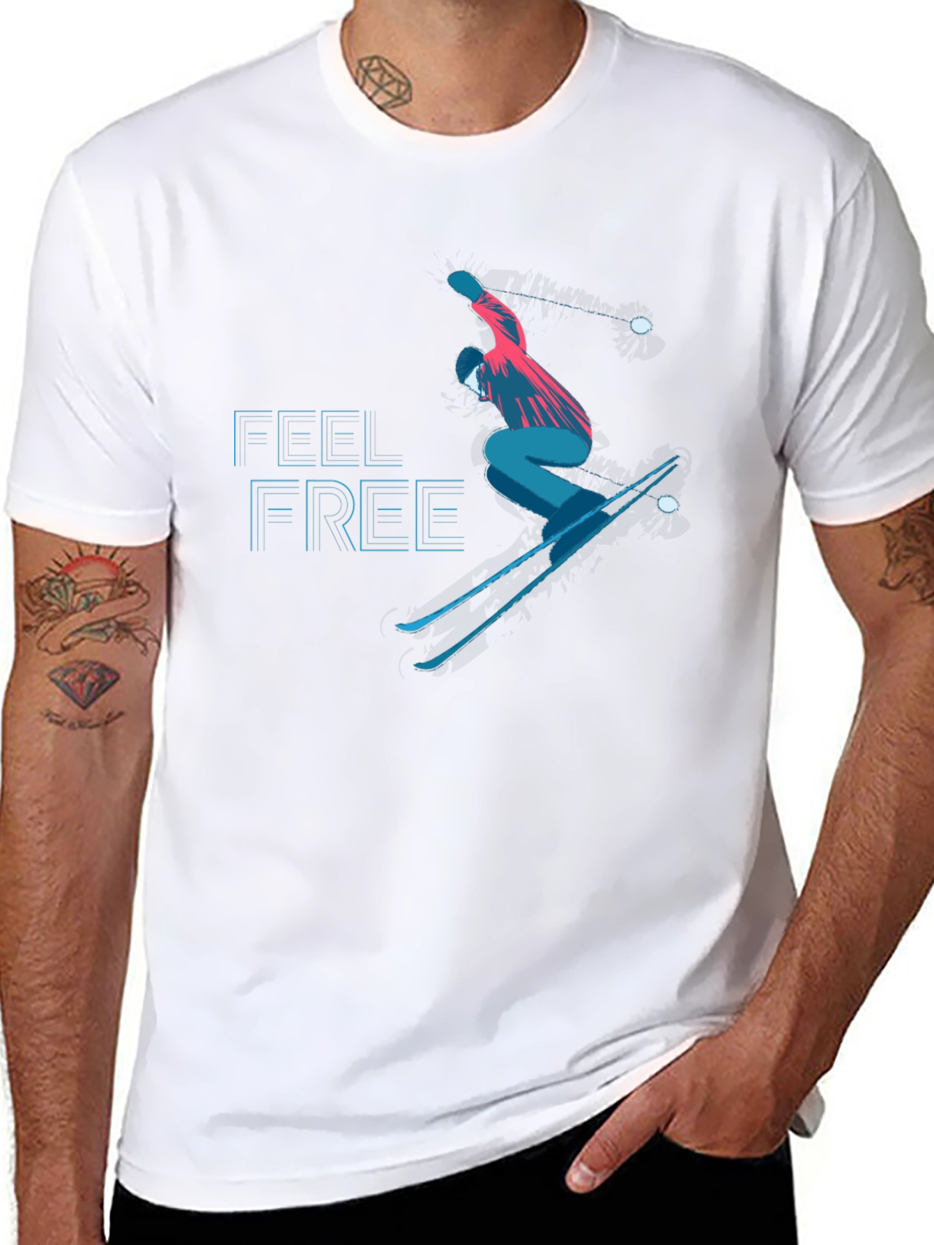 Feel Free Skiing Graphic Tee