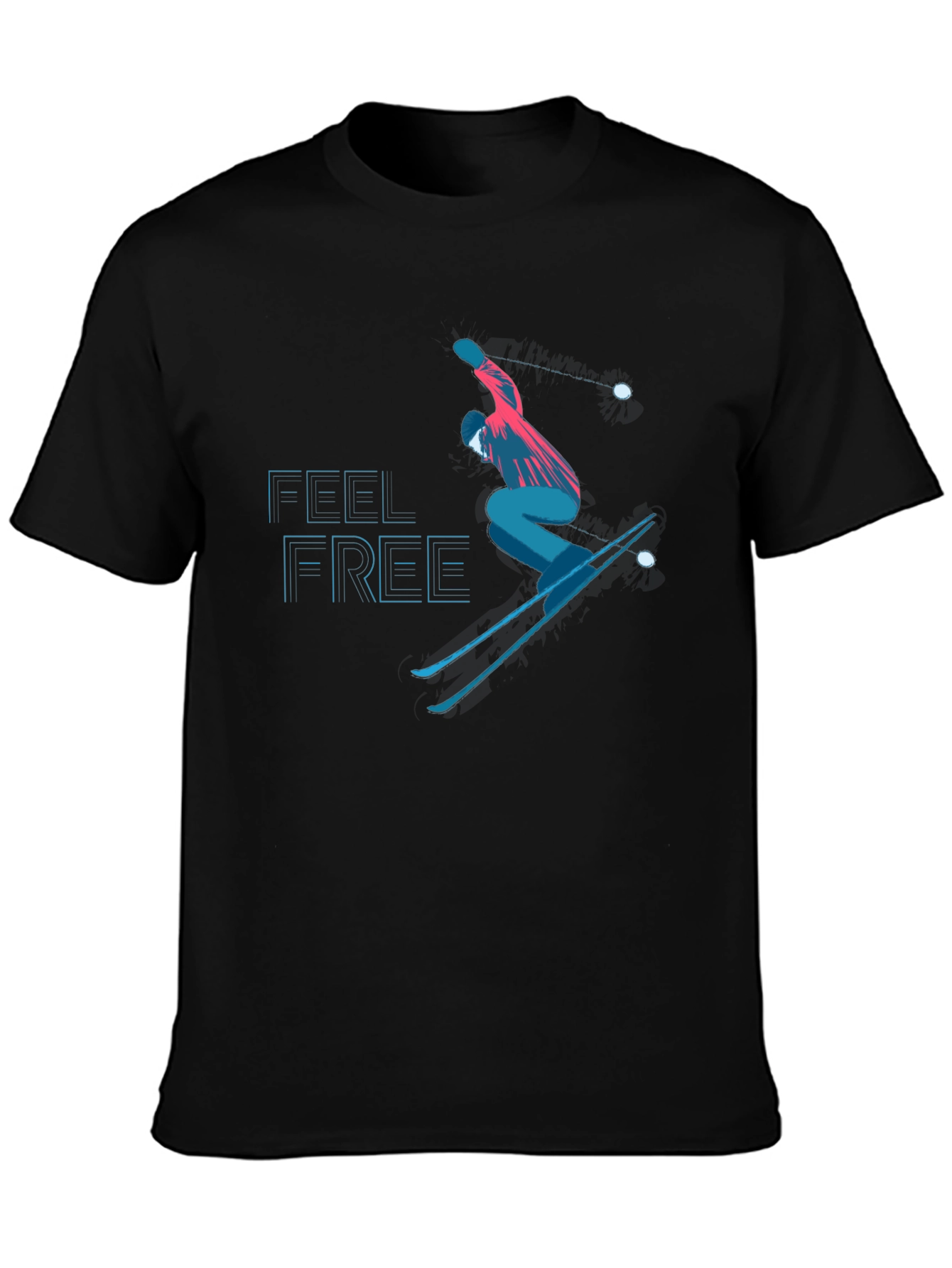 Feel Free Skiing Graphic Tee