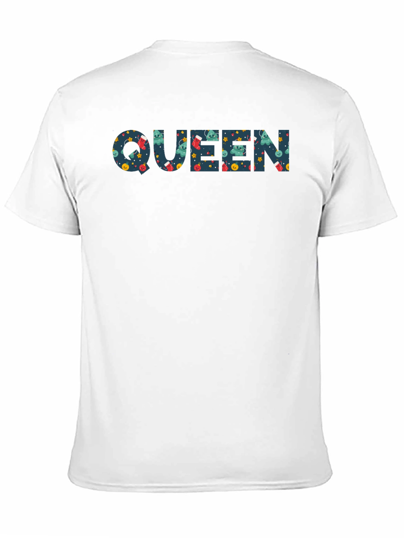 Queen Patterned Print Black T-Shirt