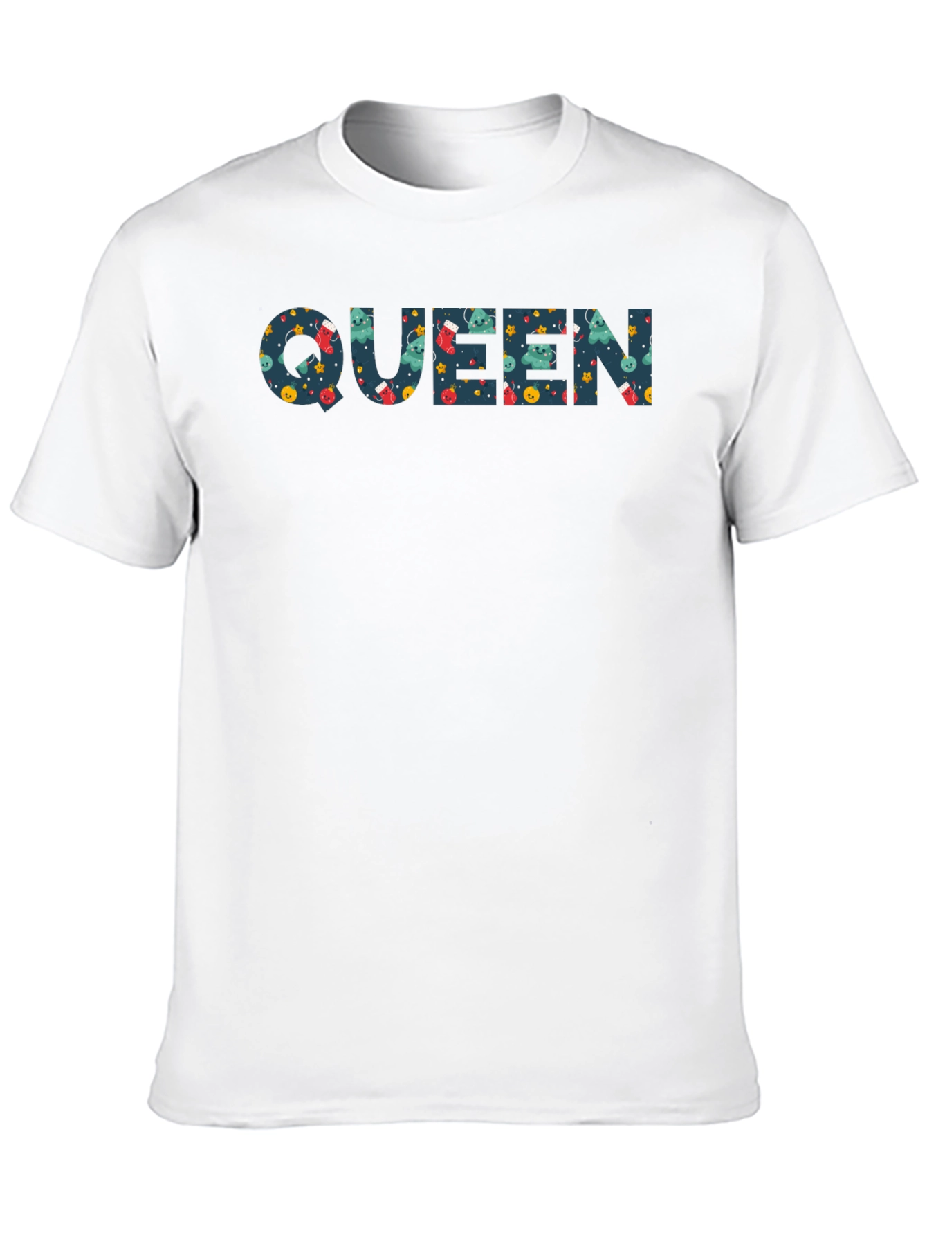Queen Patterned Print Black T-Shirt