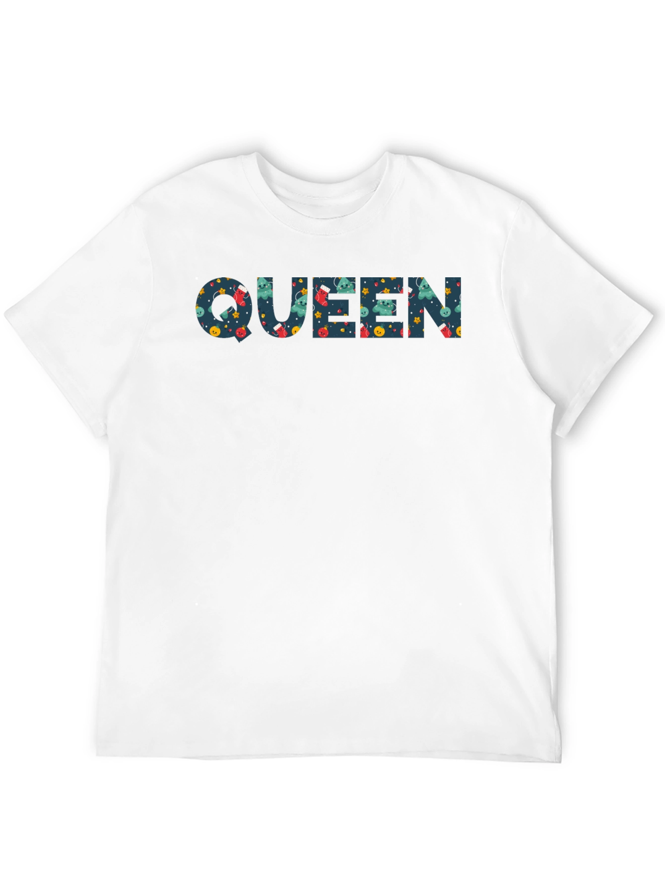 Queen Patterned Print Black T-Shirt