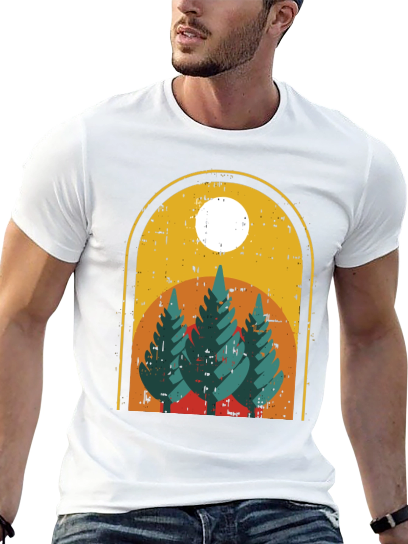 Retro Mountain Scene Graphic Tee