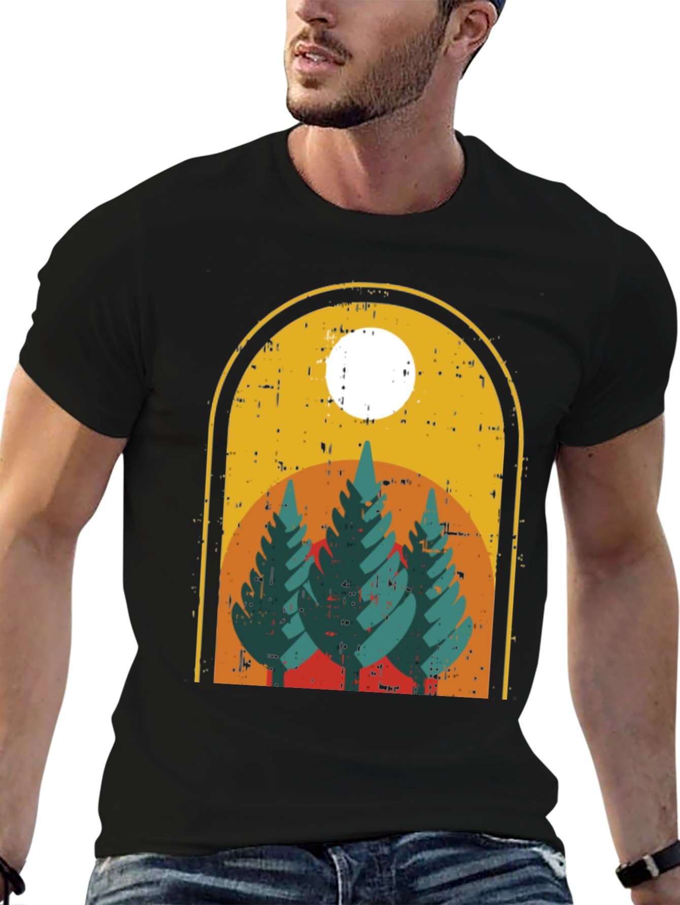 Retro Mountain Scene Graphic Tee