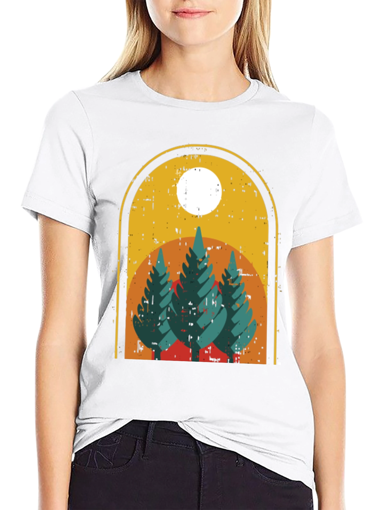 Retro Mountain Scene Graphic Tee