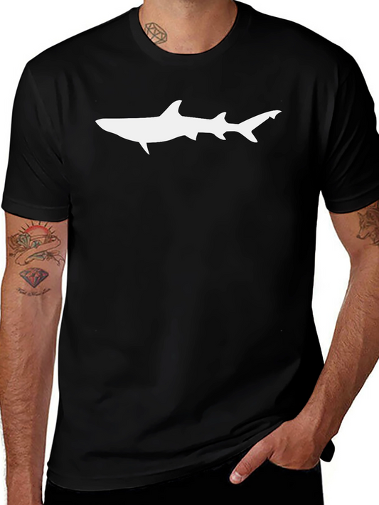 Shark Graphic Tee - Cool Black Cotton T-Shirt
