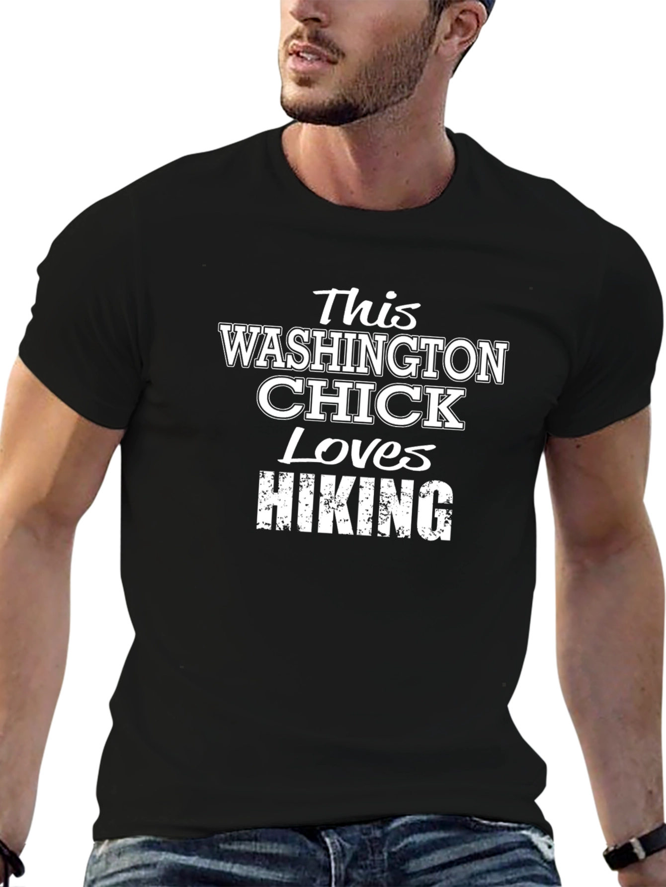 Washington Chick Loves Hiking T-Shirt