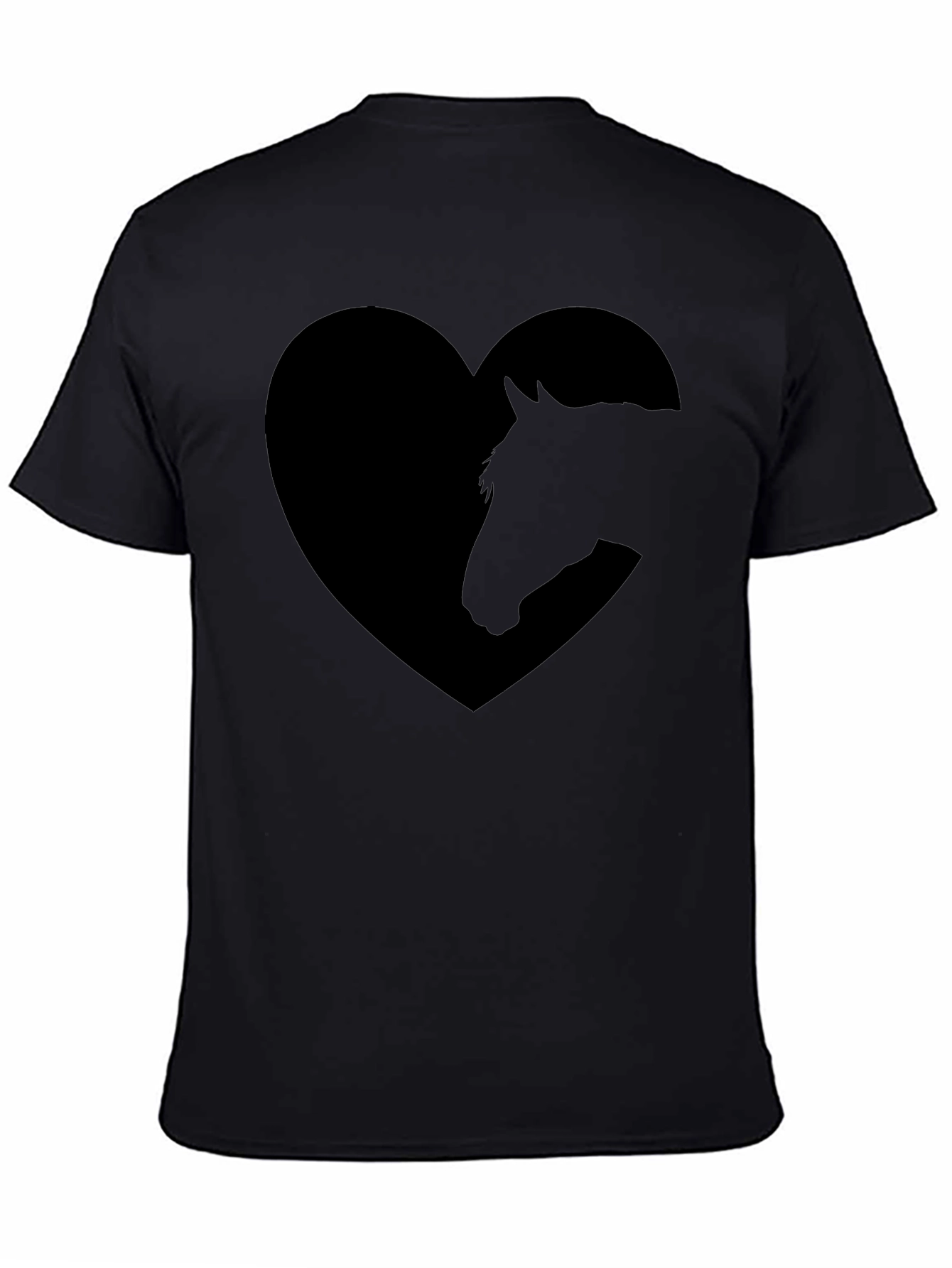 Horse Heart Graphic Black T-Shirt