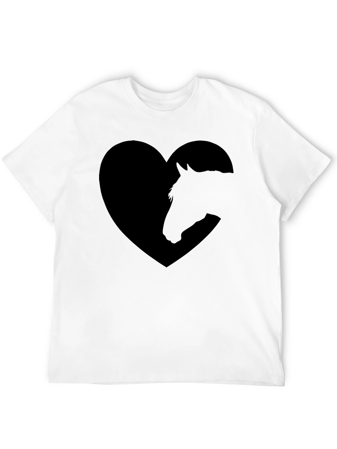 Horse Heart Graphic Black T-Shirt