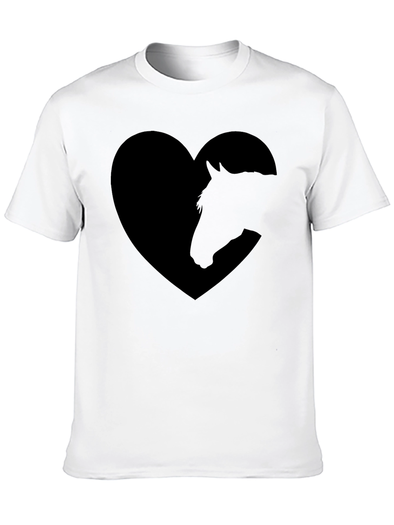 Horse Heart Graphic Black T-Shirt